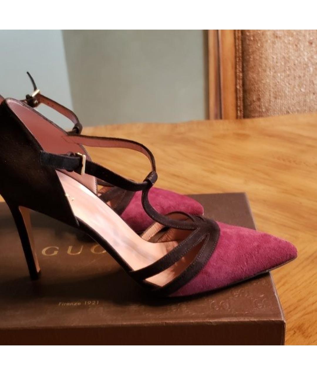 GUCCI Мульти замшевые туфли, фото 5