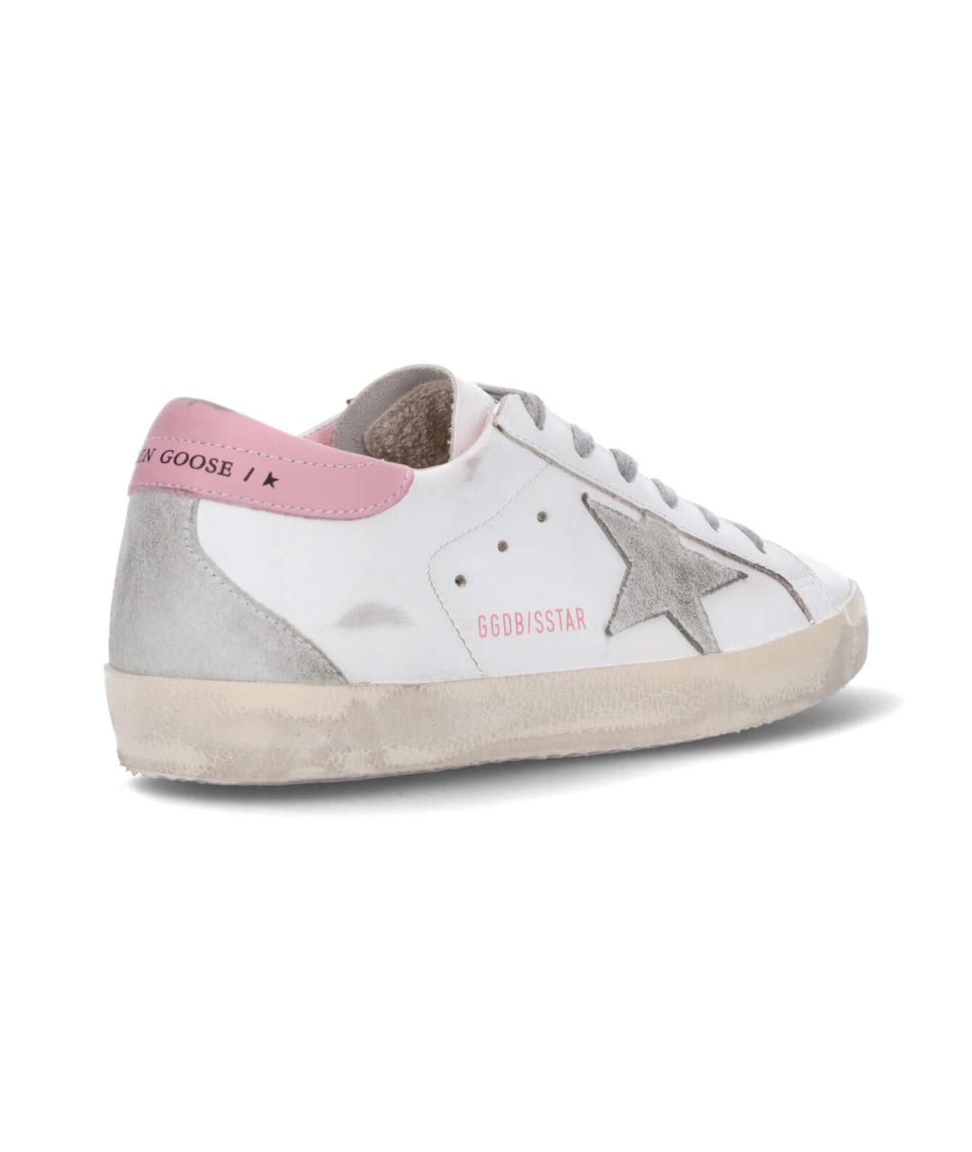 GOLDEN GOOSE DELUXE BRAND Белые кожаные кроссовки, фото 4
