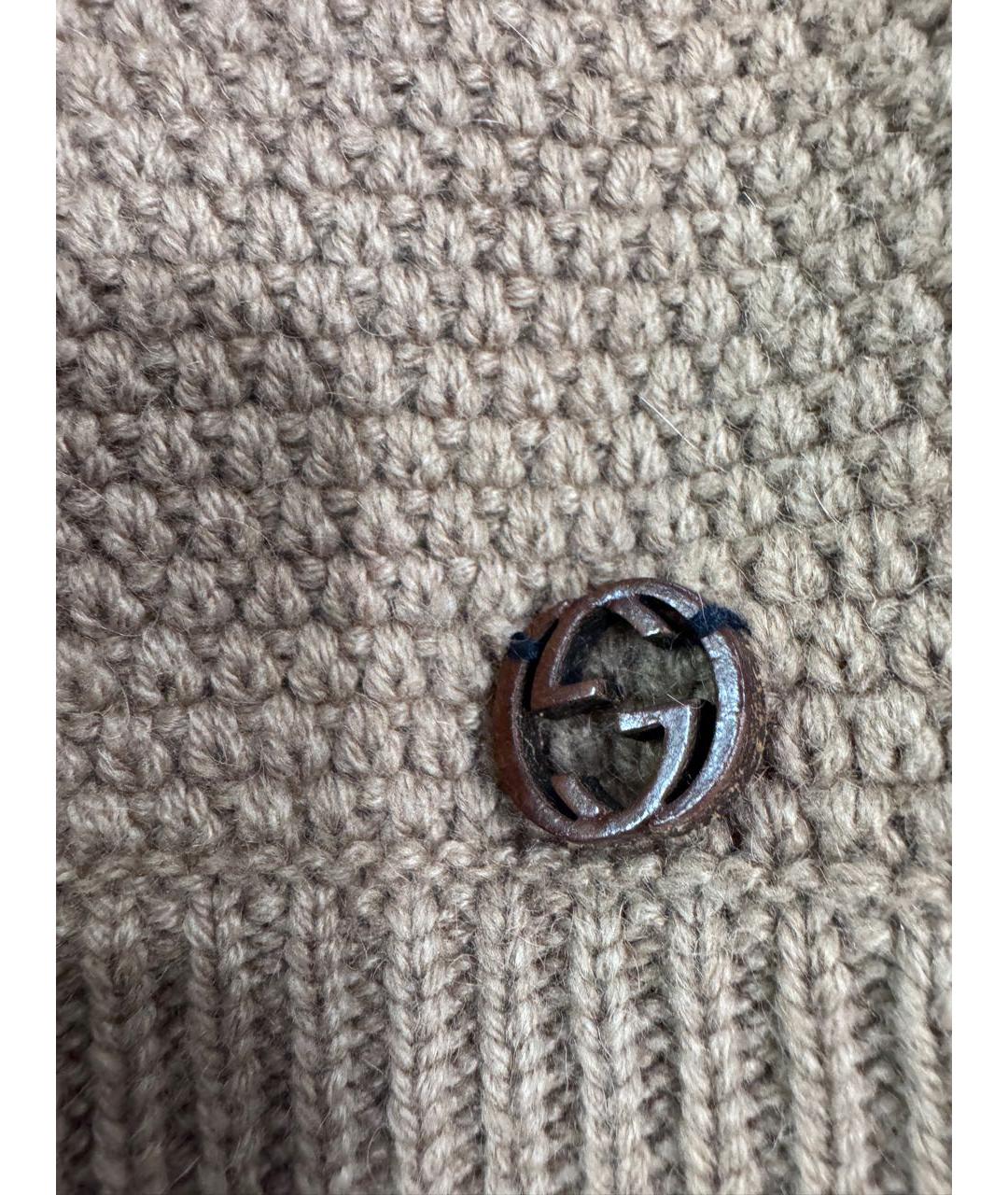GUCCI Коричневый шерстяной кардиган, фото 4