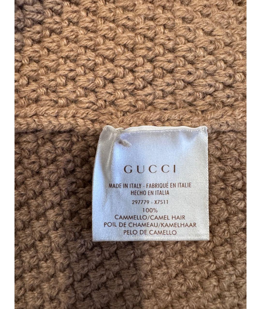 GUCCI Коричневый шерстяной кардиган, фото 5