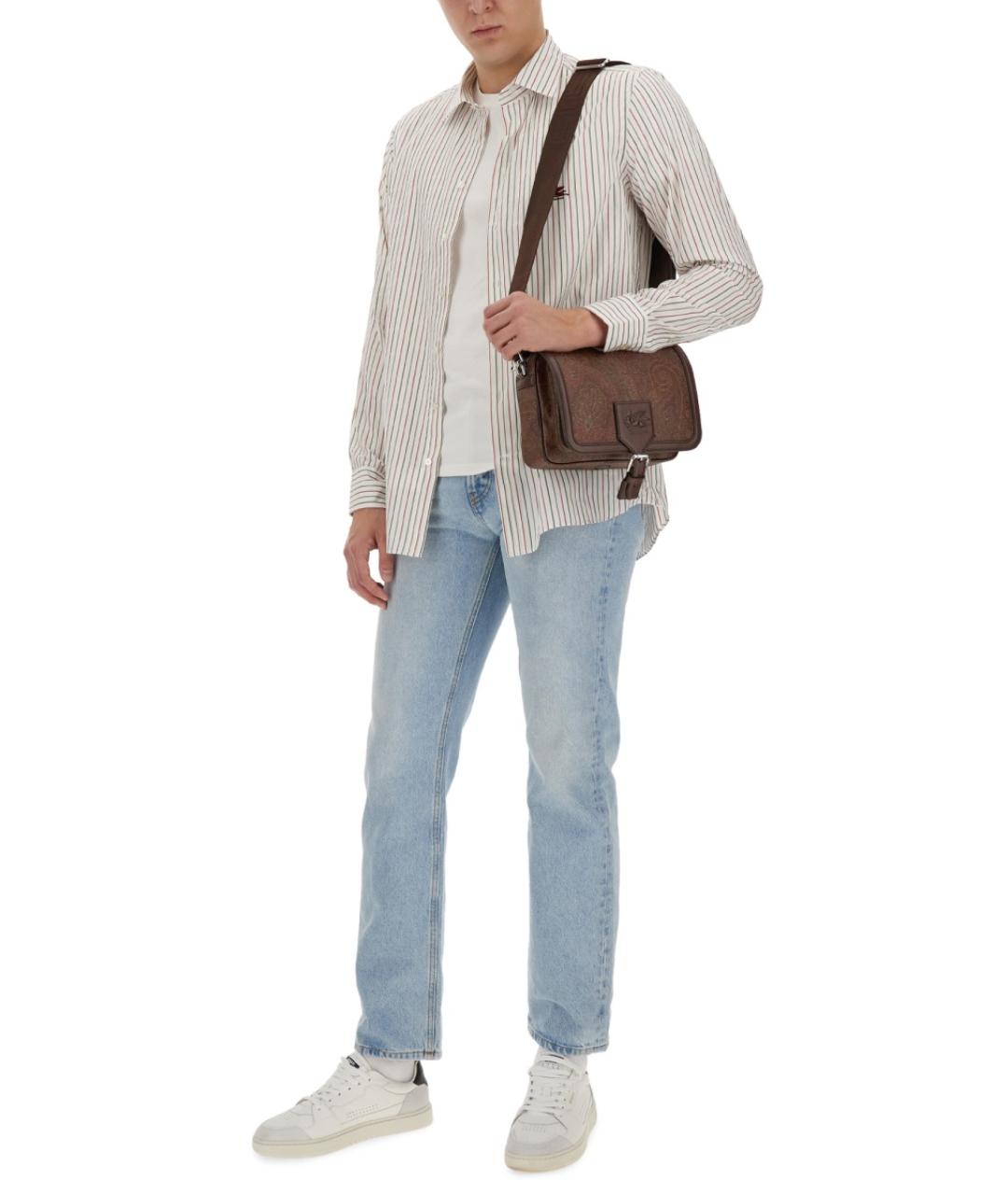 ETRO Белая хлопковая кэжуал рубашка, фото 3