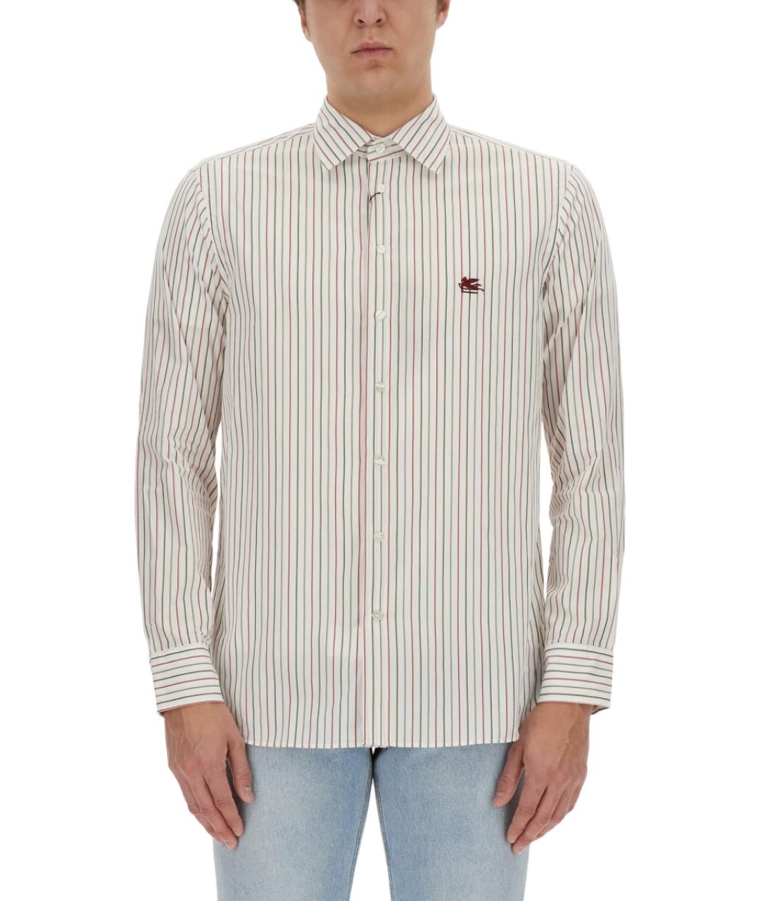 ETRO Белая хлопковая кэжуал рубашка, фото 2