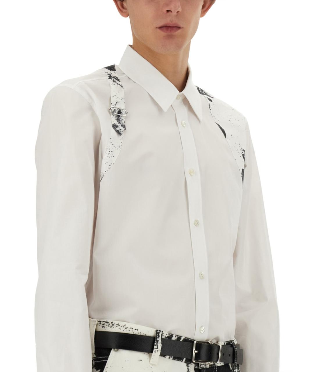 ALEXANDER MCQUEEN Белая хлопковая кэжуал рубашка, фото 5