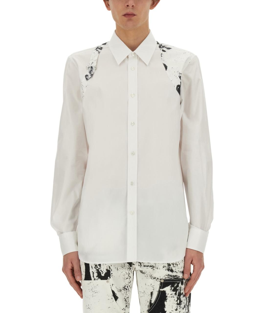 ALEXANDER MCQUEEN Белая хлопковая кэжуал рубашка, фото 2