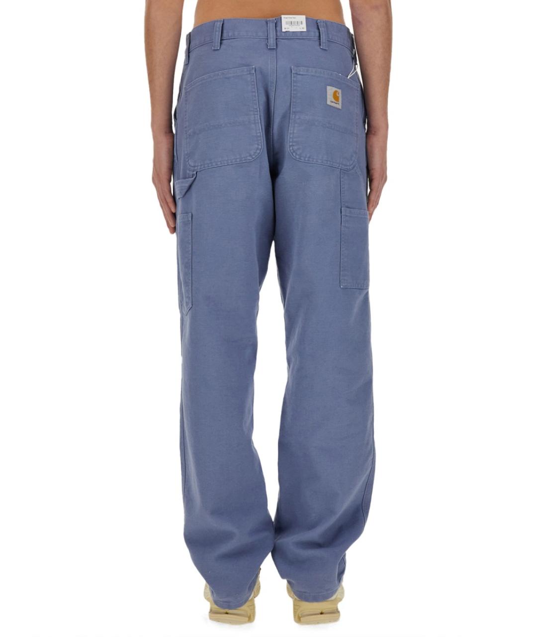 CARHARTT WIP Синие хлопковые повседневные брюки, фото 4