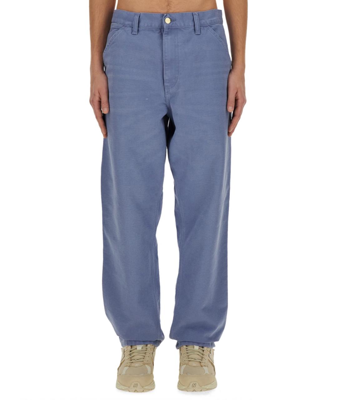 CARHARTT WIP Синие хлопковые повседневные брюки, фото 2