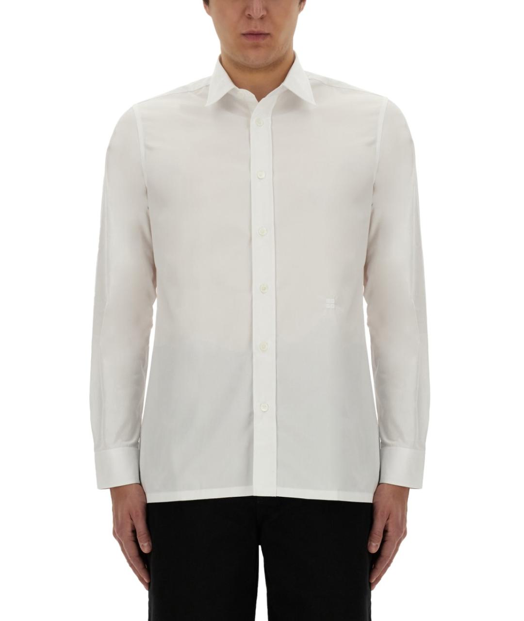 GIVENCHY Белая хлопковая кэжуал рубашка, фото 2