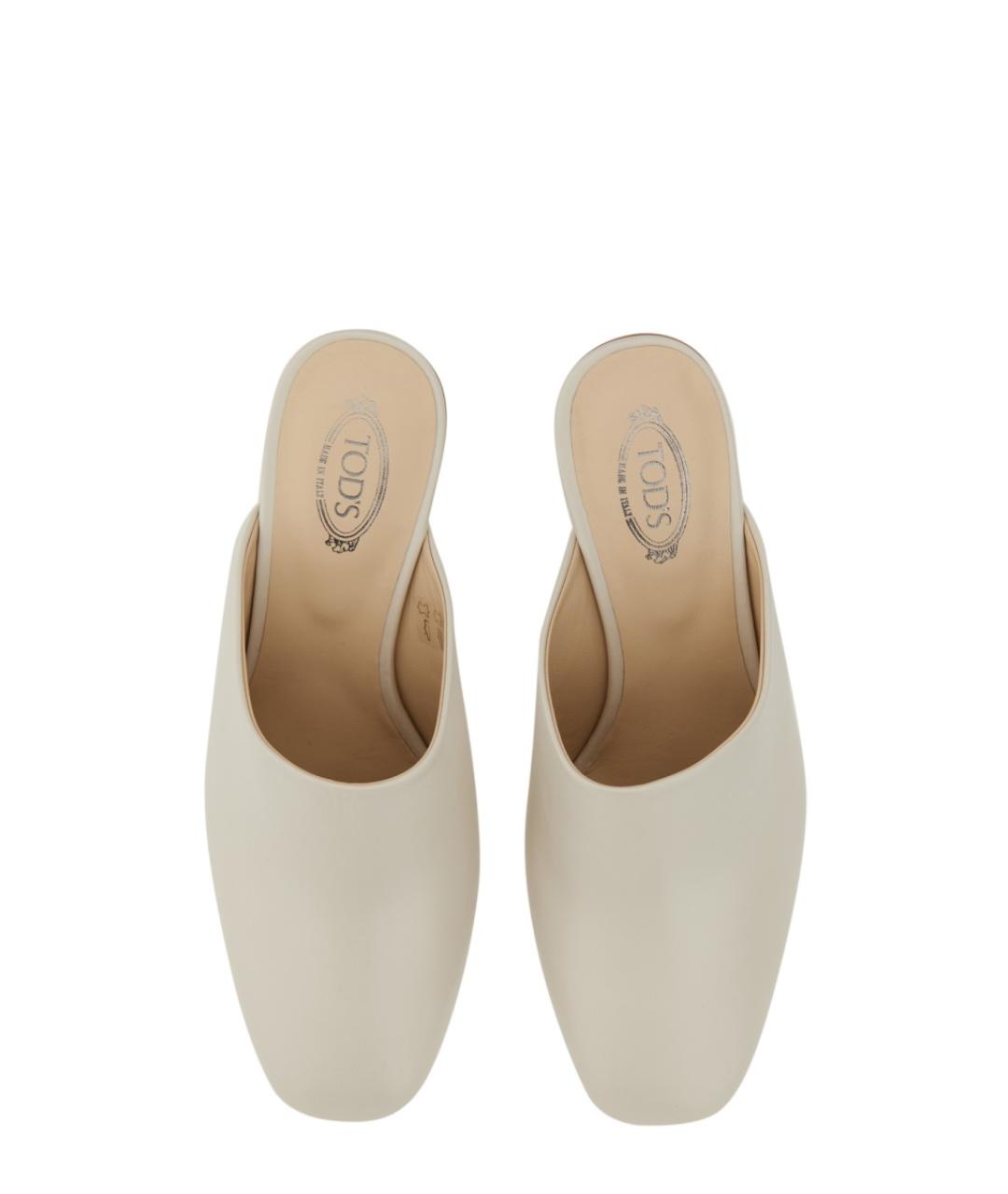TOD'S Белые кожаные туфли, фото 5