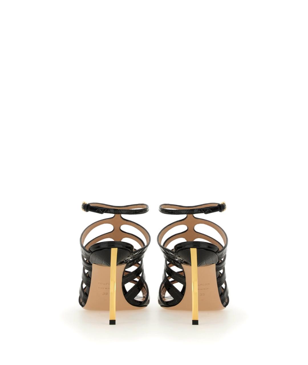 TOM FORD Черные кожаные сандалии, фото 3