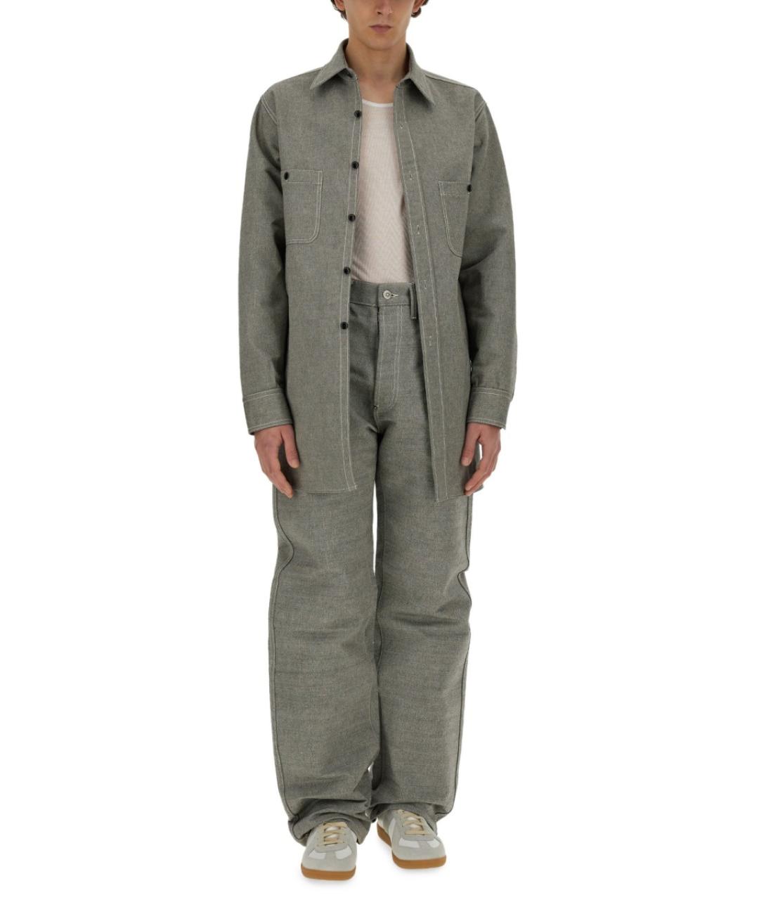 MAISON MARGIELA Серая хлопковая кэжуал рубашка, фото 3