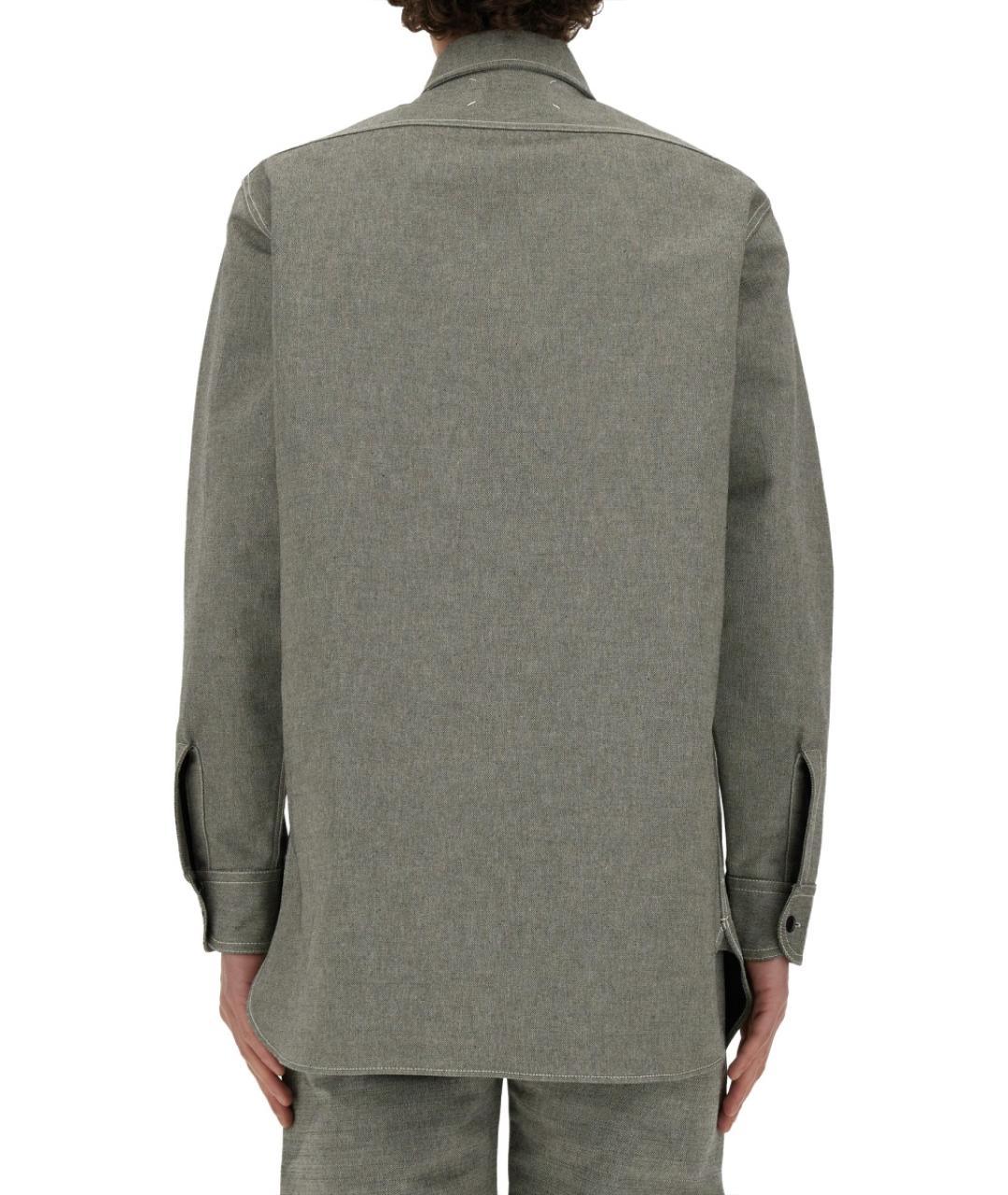MAISON MARGIELA Серая хлопковая кэжуал рубашка, фото 4