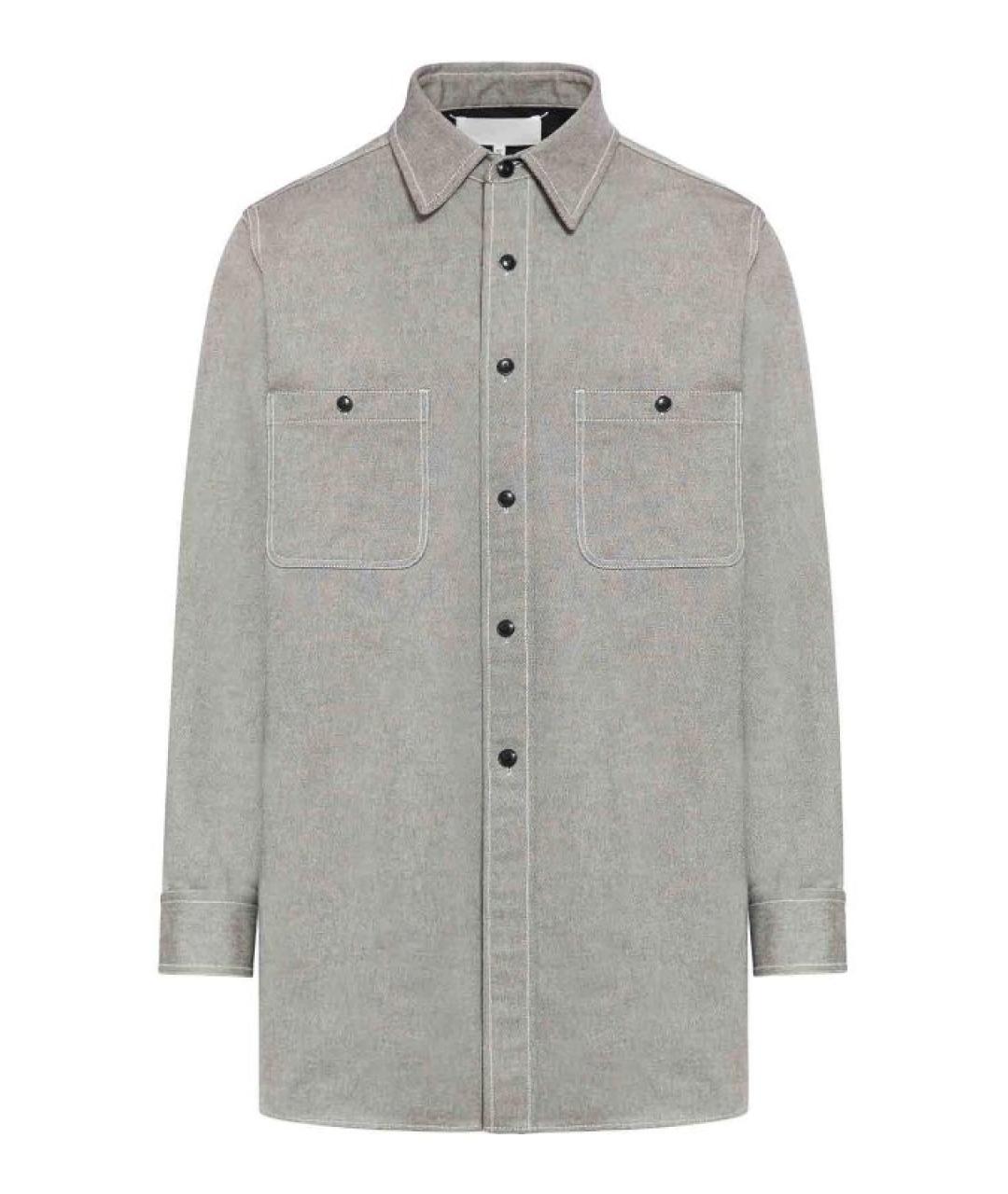 MAISON MARGIELA Серая хлопковая кэжуал рубашка, фото 1