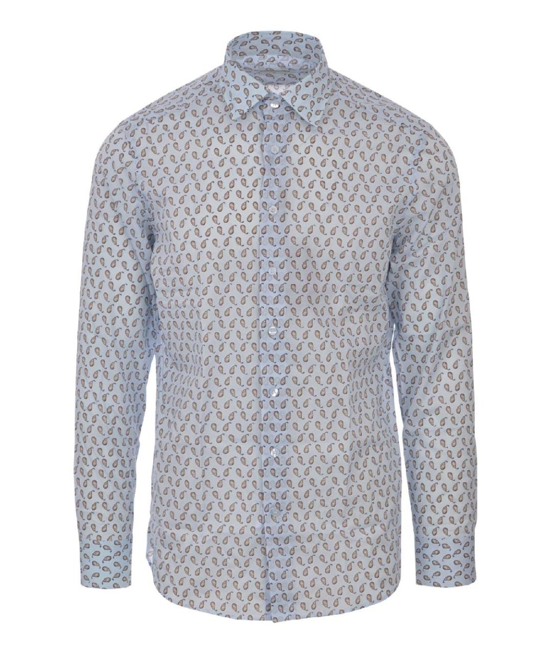 ETRO Голубая хлопковая кэжуал рубашка, фото 1