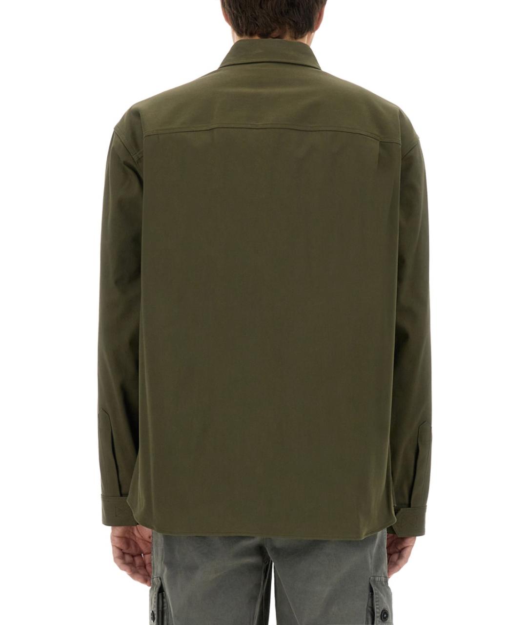 DOLCE&GABBANA Зеленая хлопковая кэжуал рубашка, фото 4