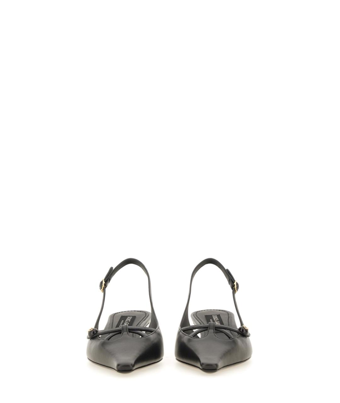 DOLCE&GABBANA Черные кожаные туфли, фото 4