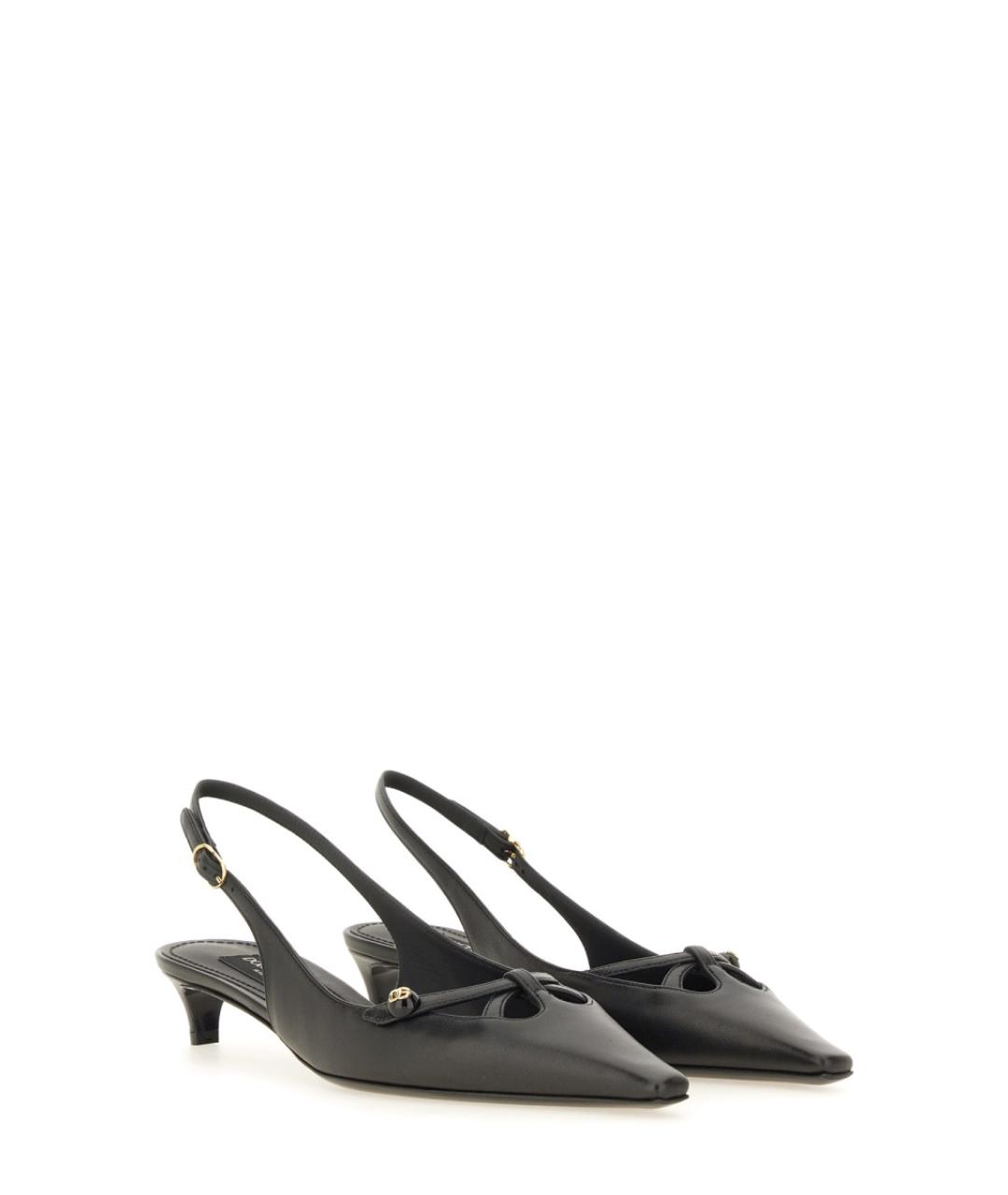 DOLCE&GABBANA Черные кожаные туфли, фото 2