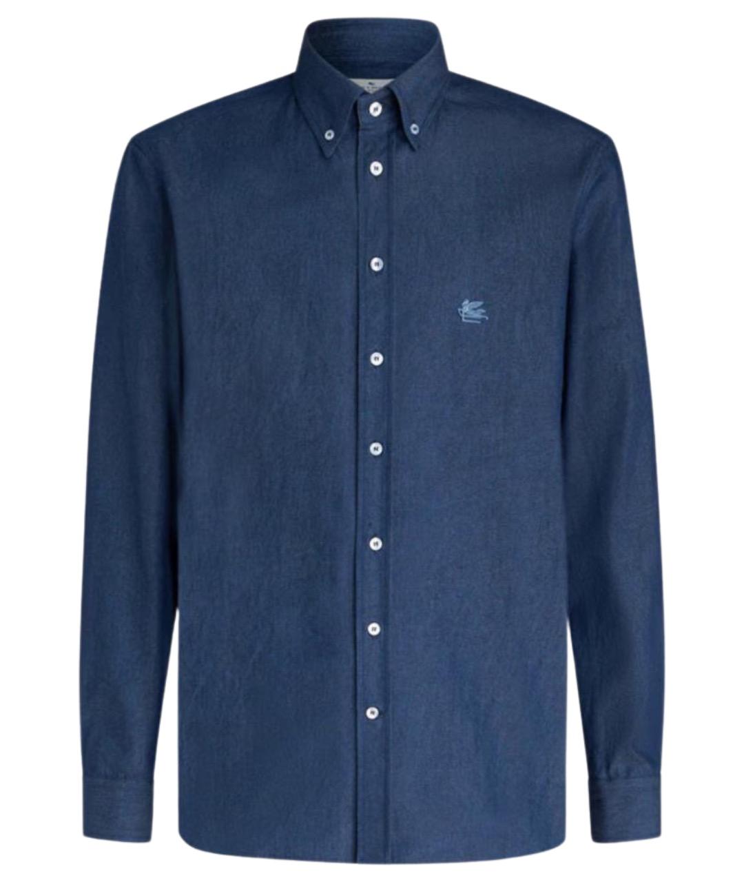 ETRO Синяя хлопковая кэжуал рубашка, фото 1