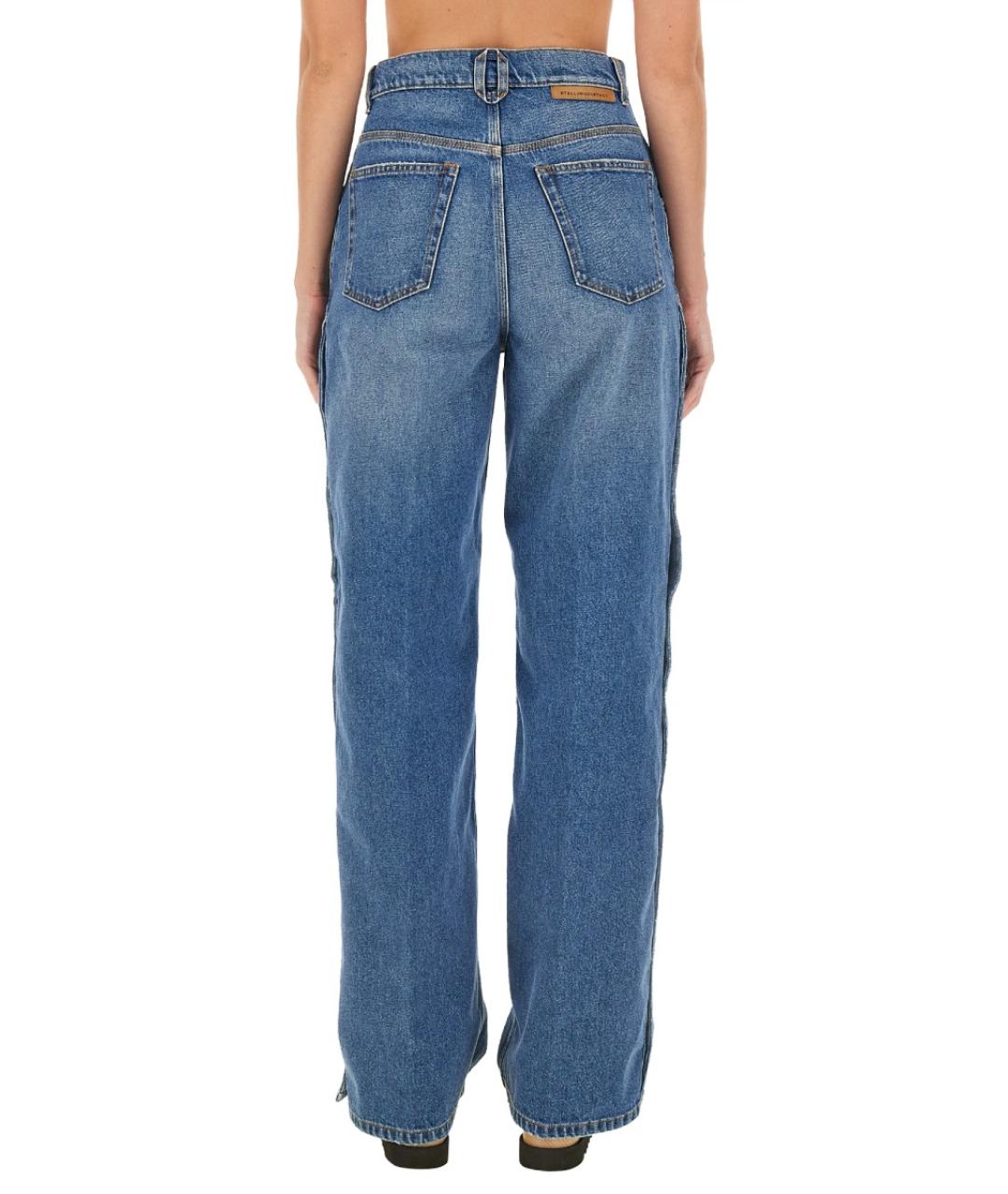 STELLA MCCARTNEY Синие хлопковые прямые джинсы, фото 4