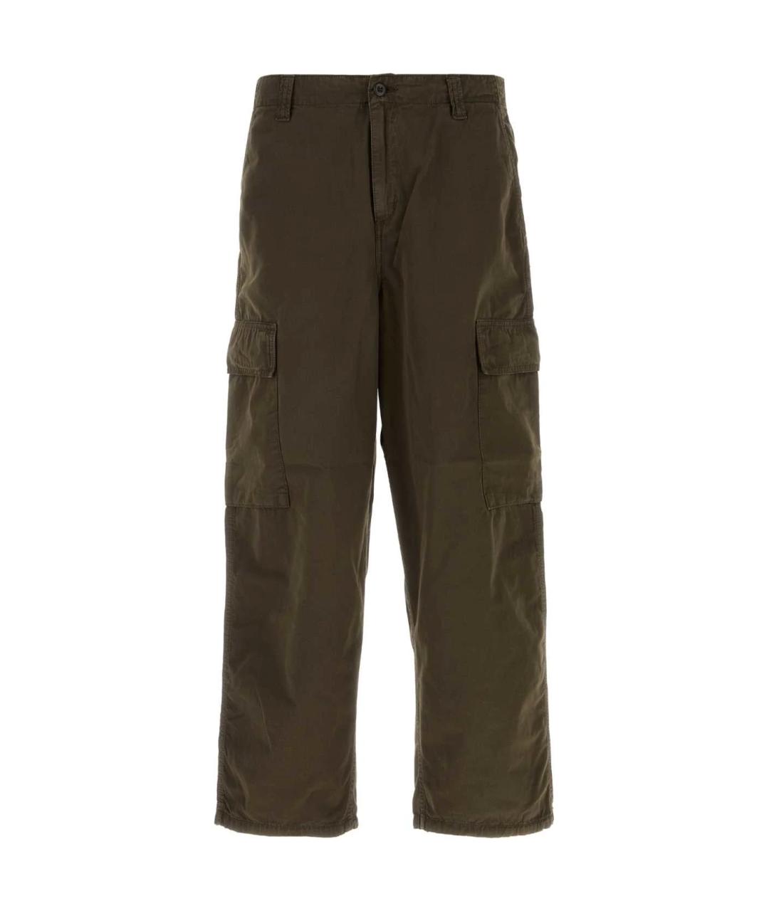 CARHARTT WIP Коричневые хлопковые повседневные брюки, фото 1