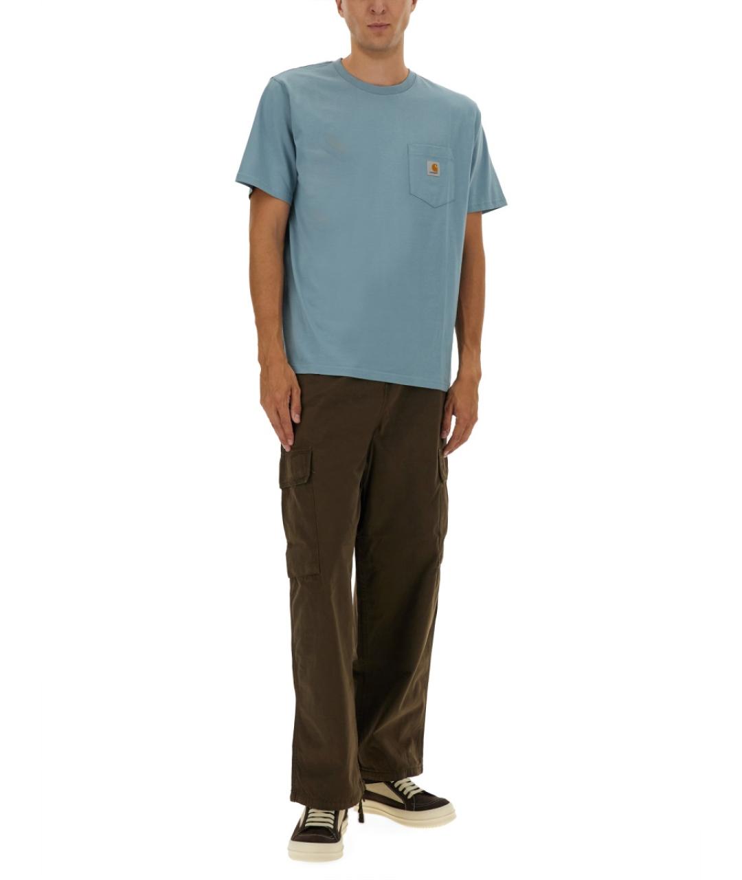 CARHARTT WIP Коричневые хлопковые повседневные брюки, фото 3