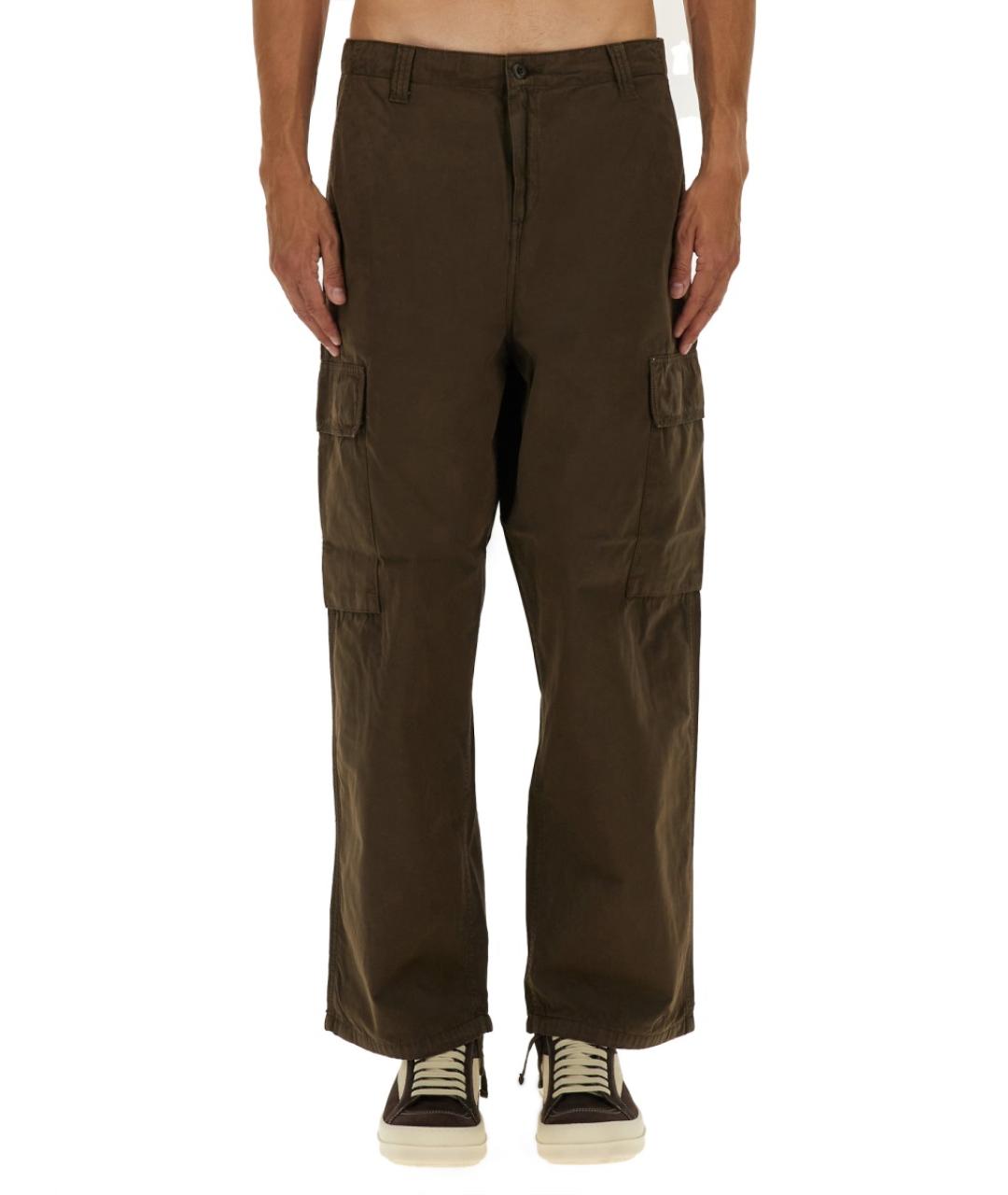 CARHARTT WIP Коричневые хлопковые повседневные брюки, фото 2