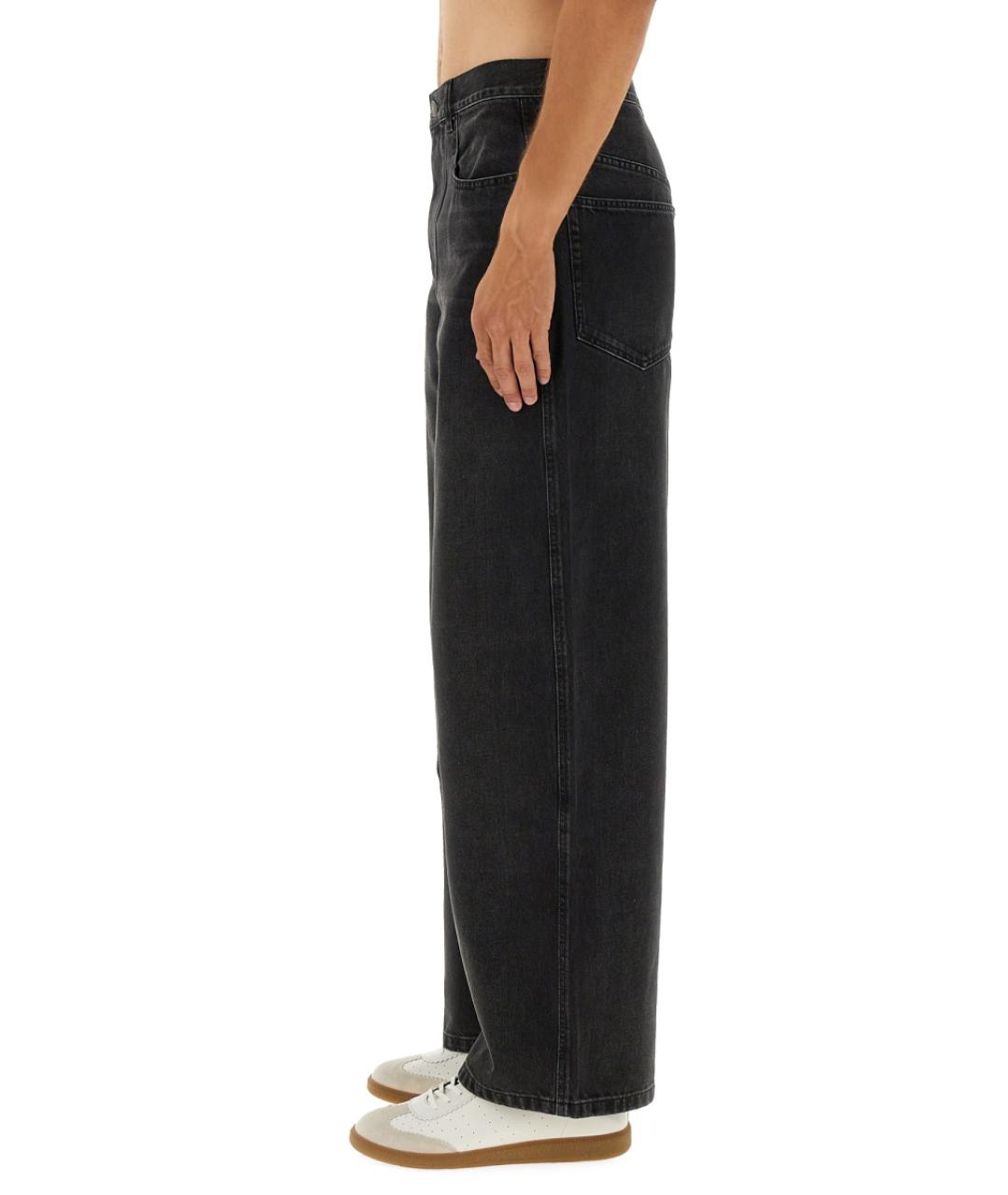 ISABEL MARANT Черные хлопковые прямые джинсы, фото 4