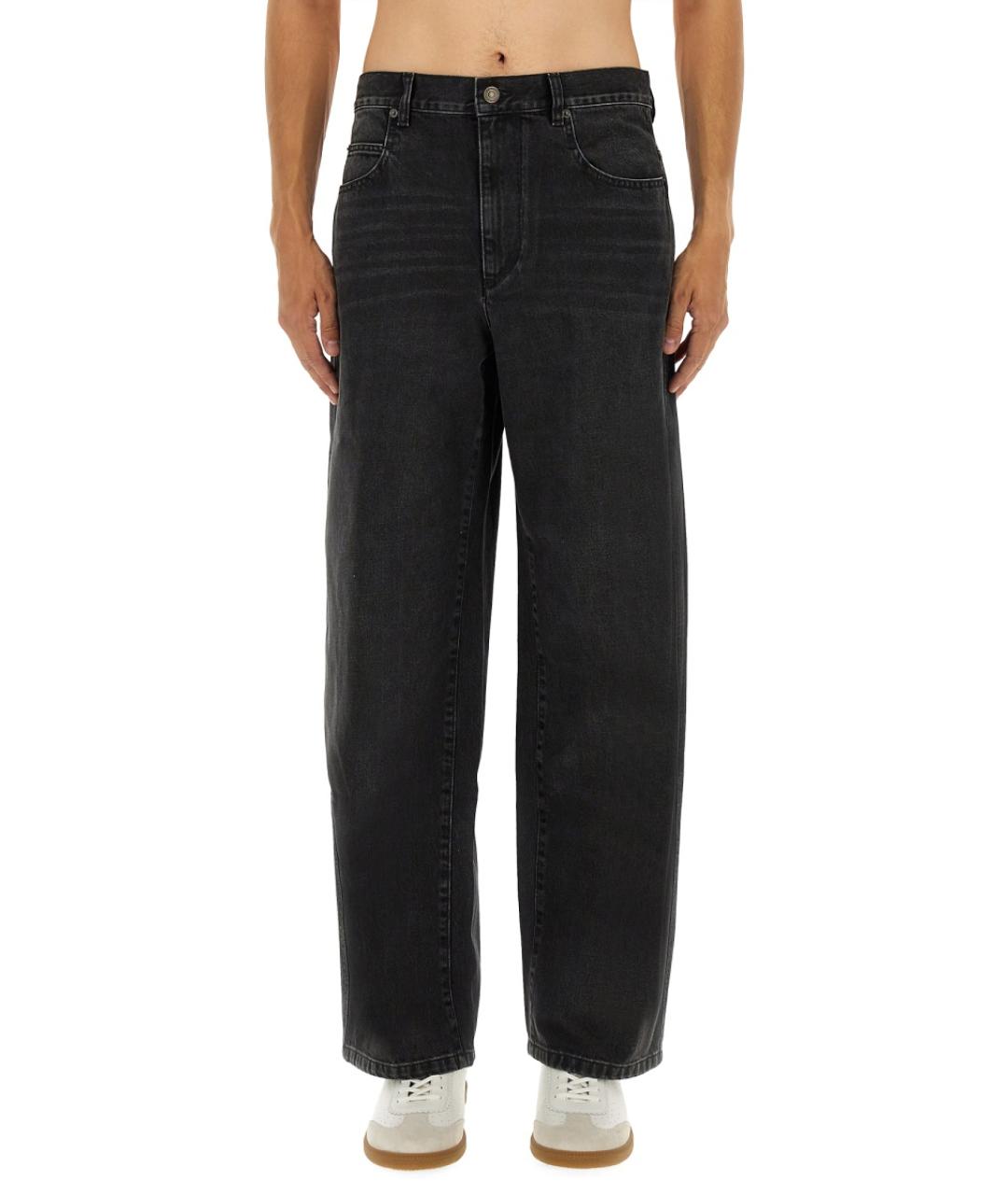 ISABEL MARANT Черные хлопковые прямые джинсы, фото 2