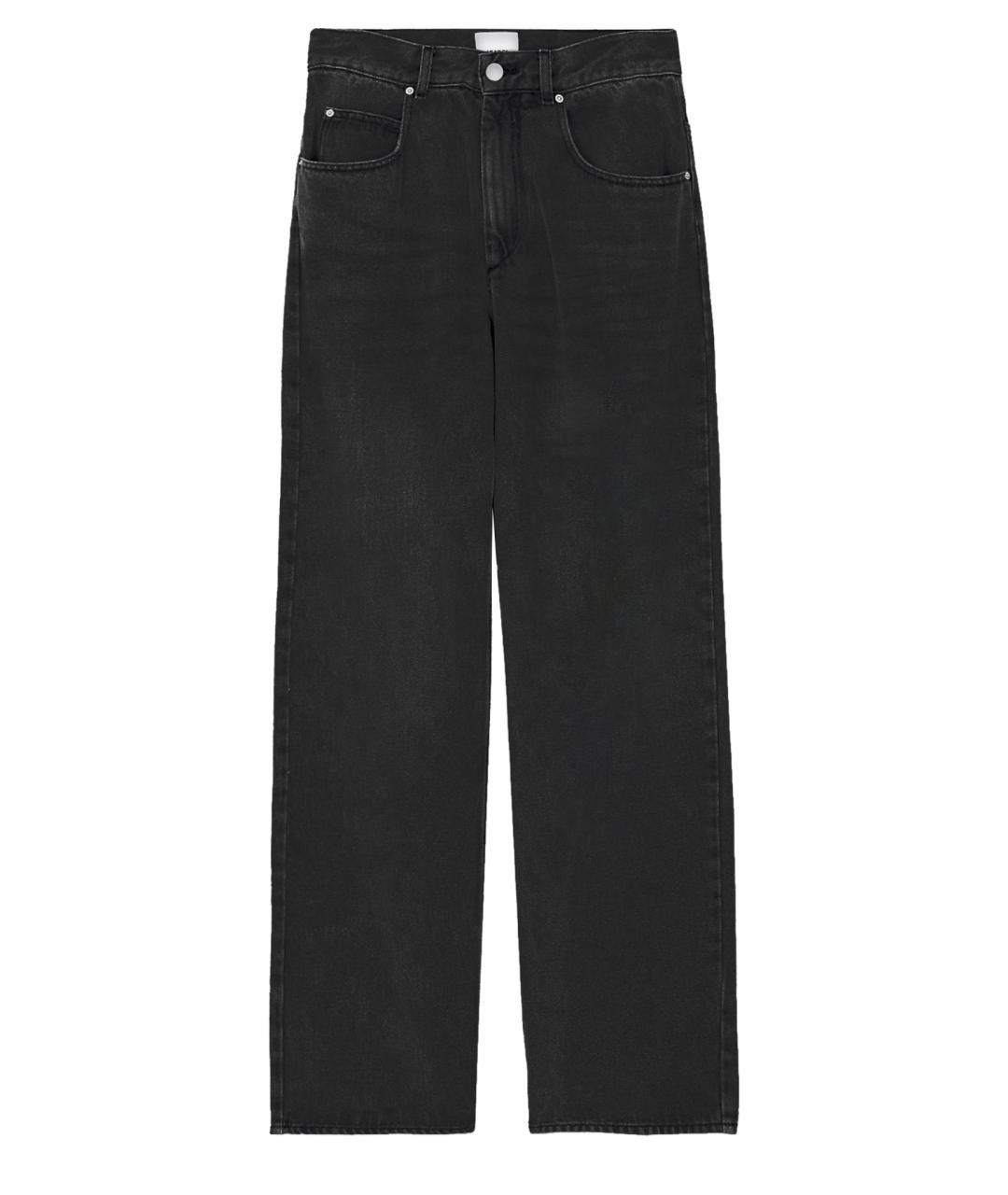 ISABEL MARANT Черные хлопковые прямые джинсы, фото 1