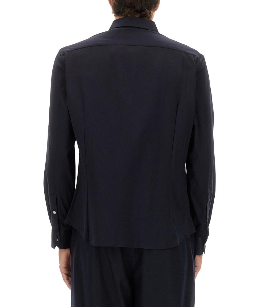 GIORGIO ARMANI Синяя хлопковая кэжуал рубашка, фото 4