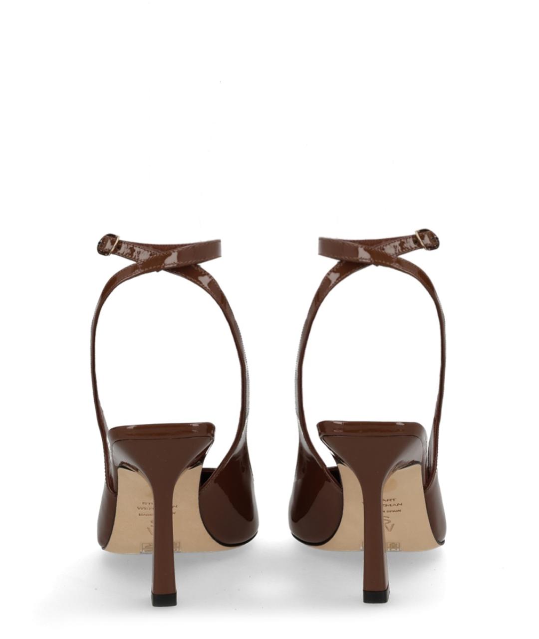 STUART WEITZMAN Коричневые кожаные туфли, фото 4