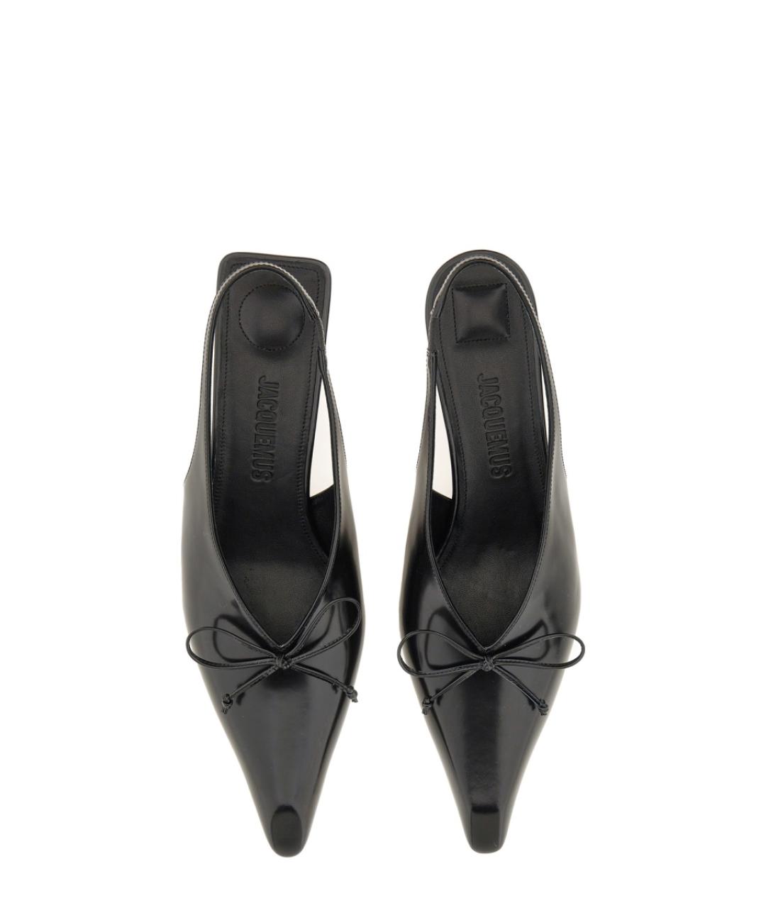 JACQUEMUS Черные кожаные туфли, фото 2