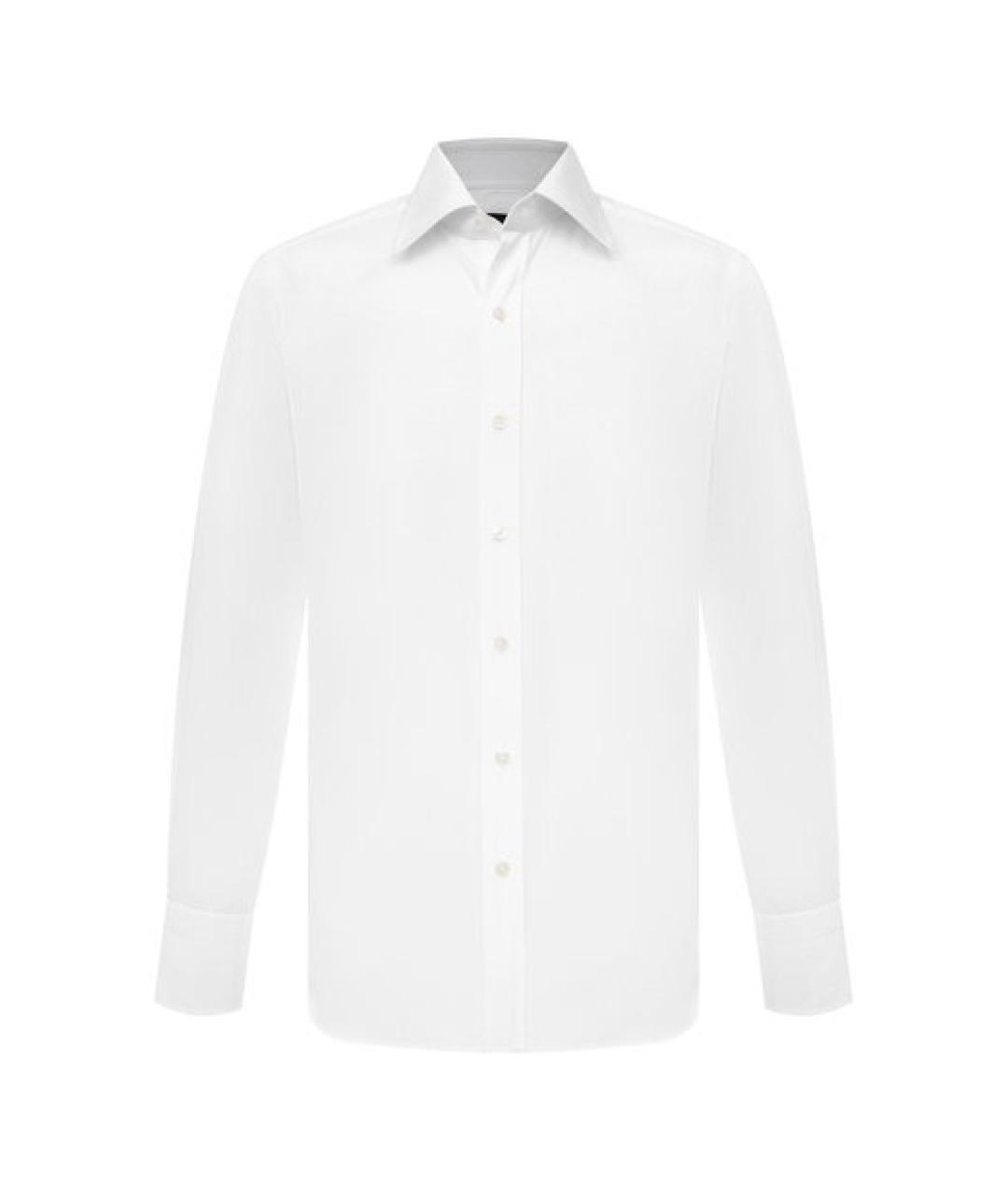 TOM FORD Белая хлопковая классическая рубашка, фото 1