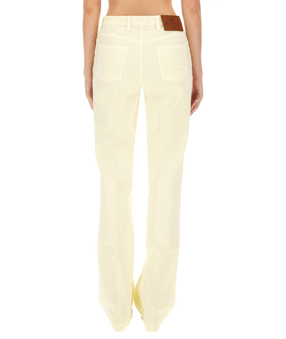 ETRO Белые хлопковые джинсы клеш, фото 3