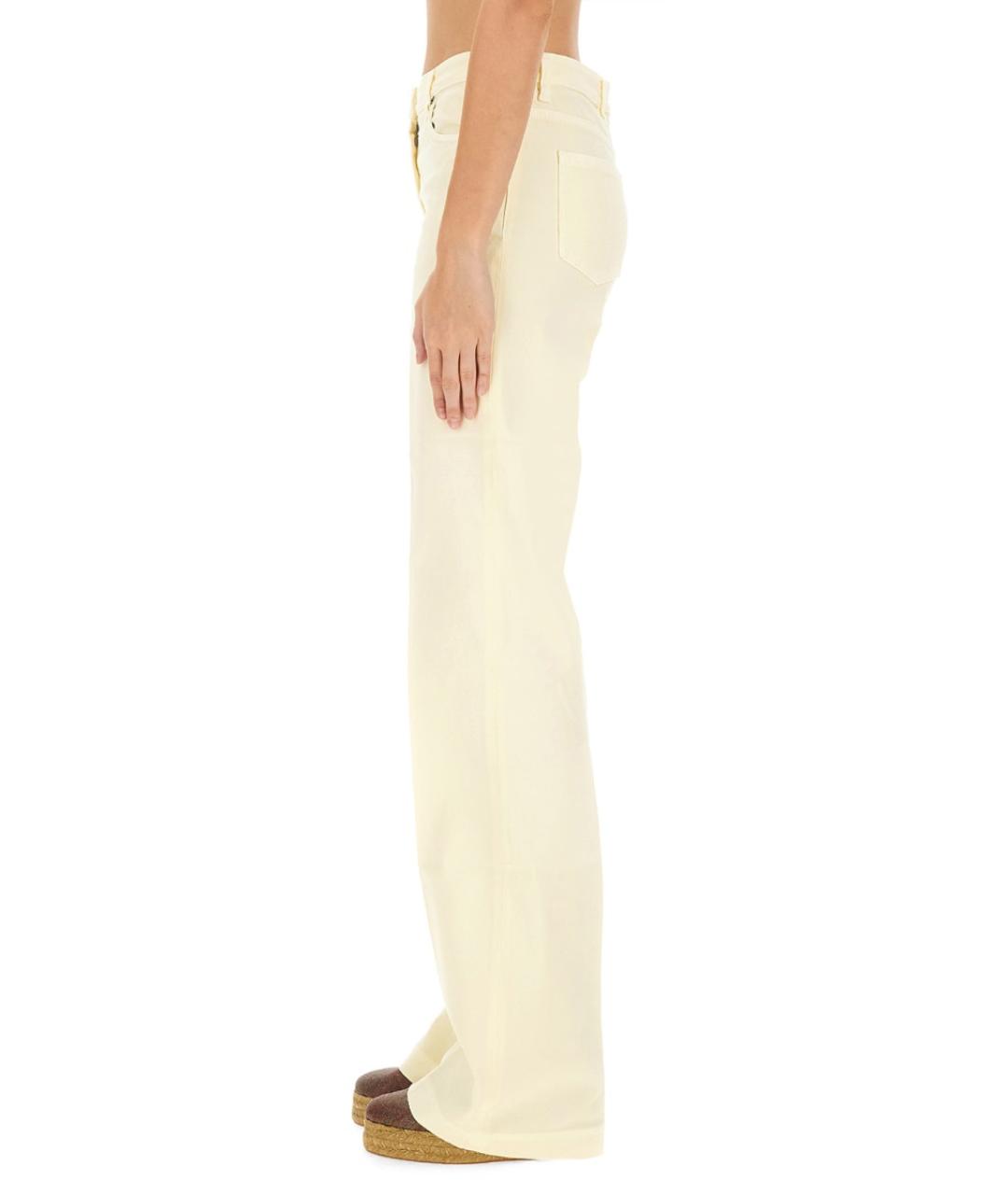 ETRO Белые хлопковые джинсы клеш, фото 4