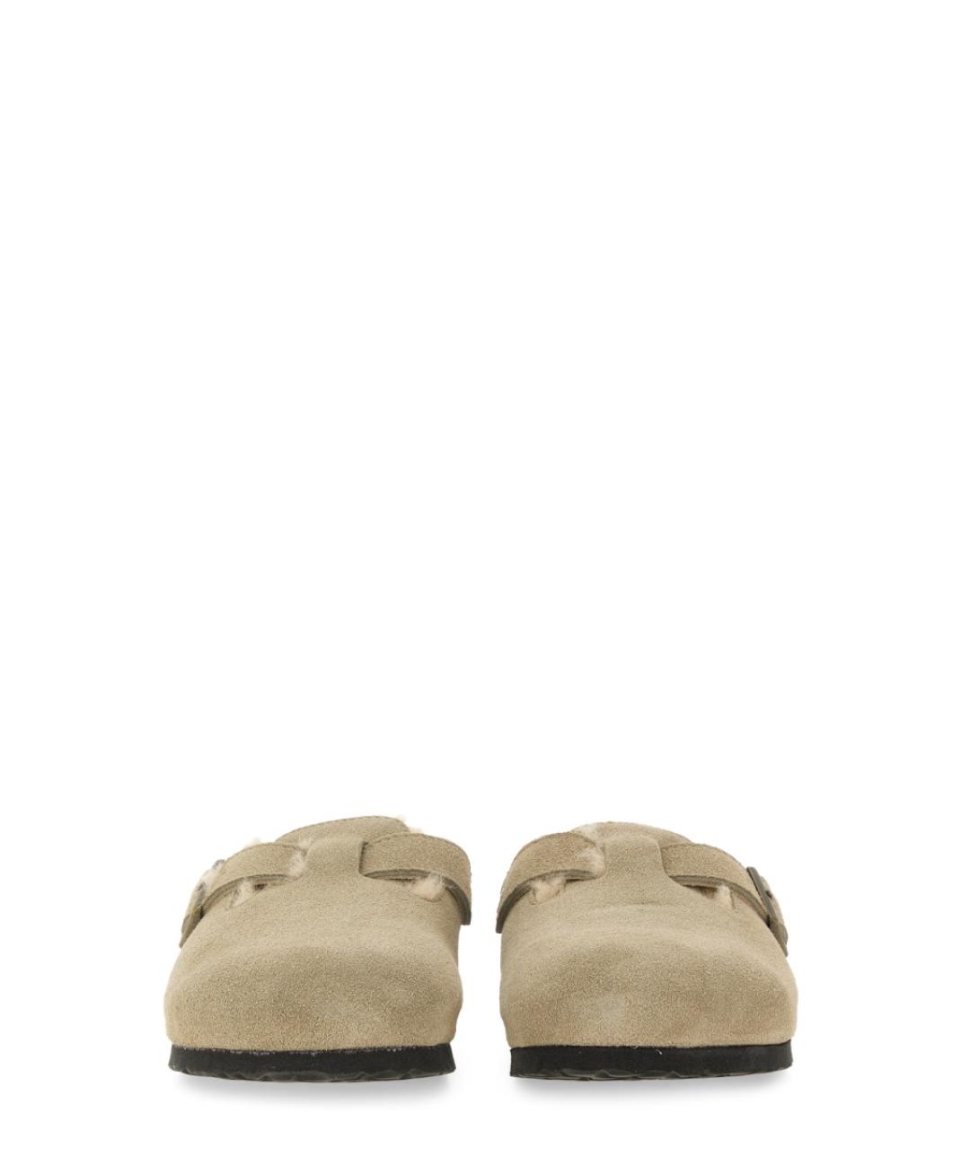 BIRKENSTOCK Бежевые кожаные сандалии, фото 4