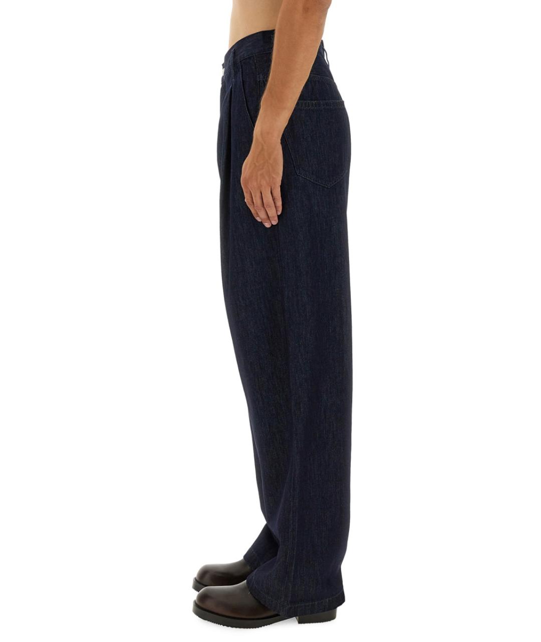 DRIES VAN NOTEN Синие хлопковые повседневные брюки, фото 5