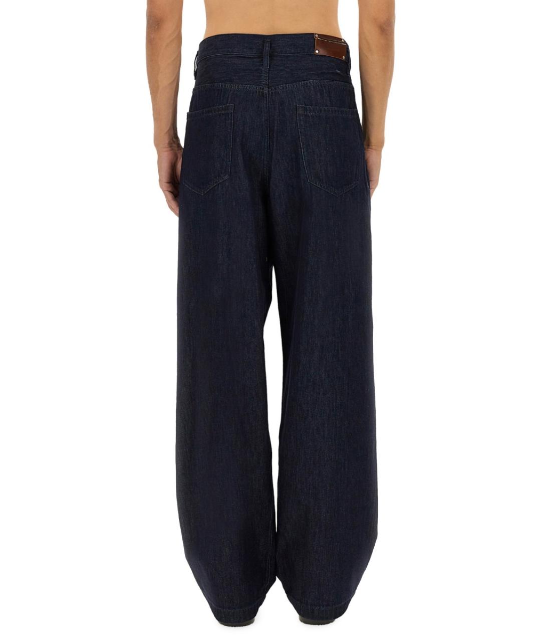 DRIES VAN NOTEN Синие хлопковые повседневные брюки, фото 4