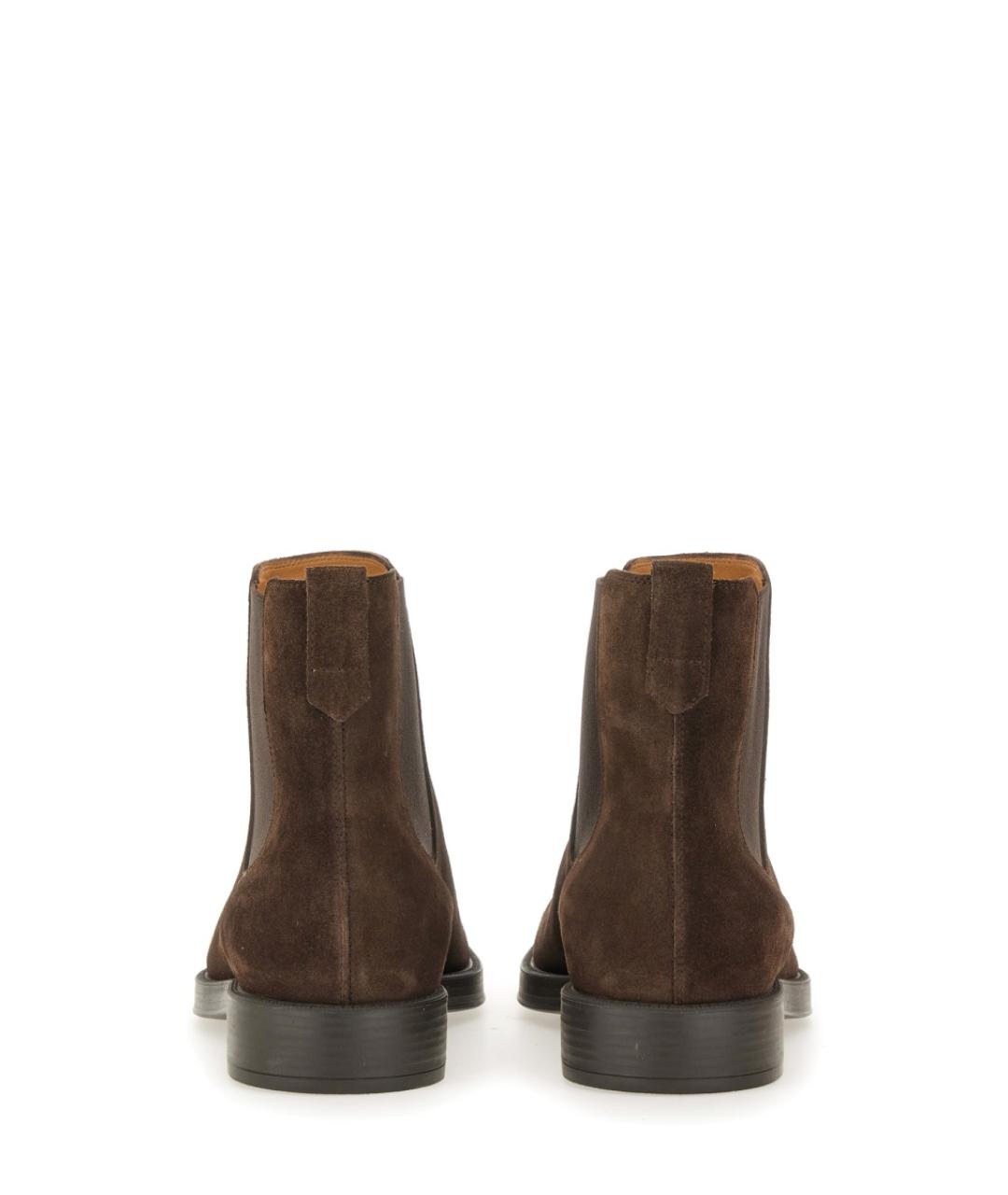 TOD'S Коричневые кожаные низкие ботинки, фото 3