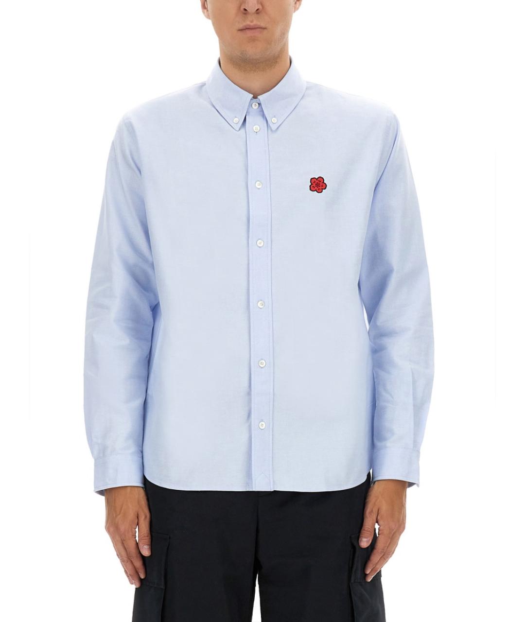 KENZO Голубая хлопковая кэжуал рубашка, фото 2