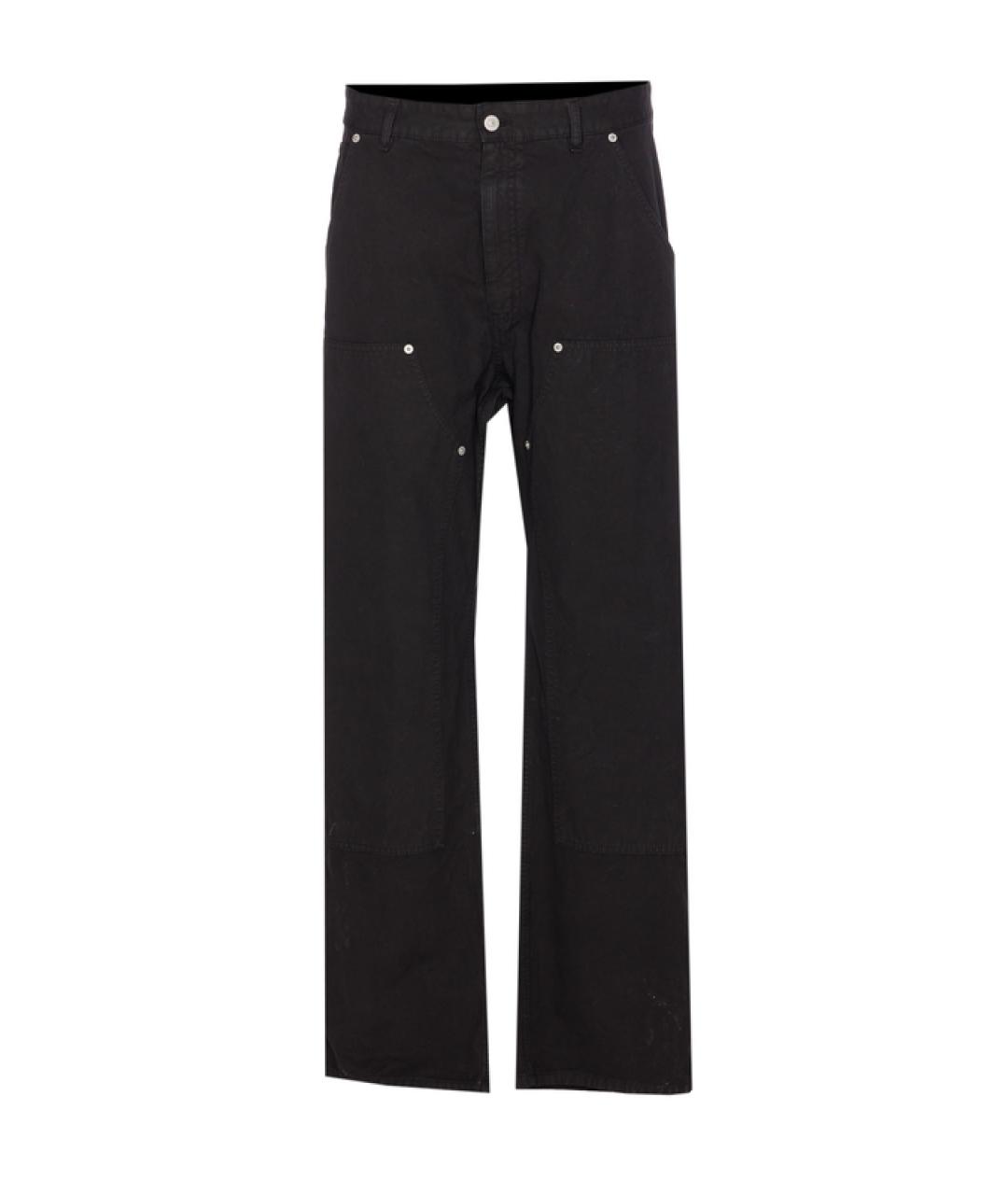 MM6 MAISON MARGIELA Черные хлопковые повседневные брюки, фото 1