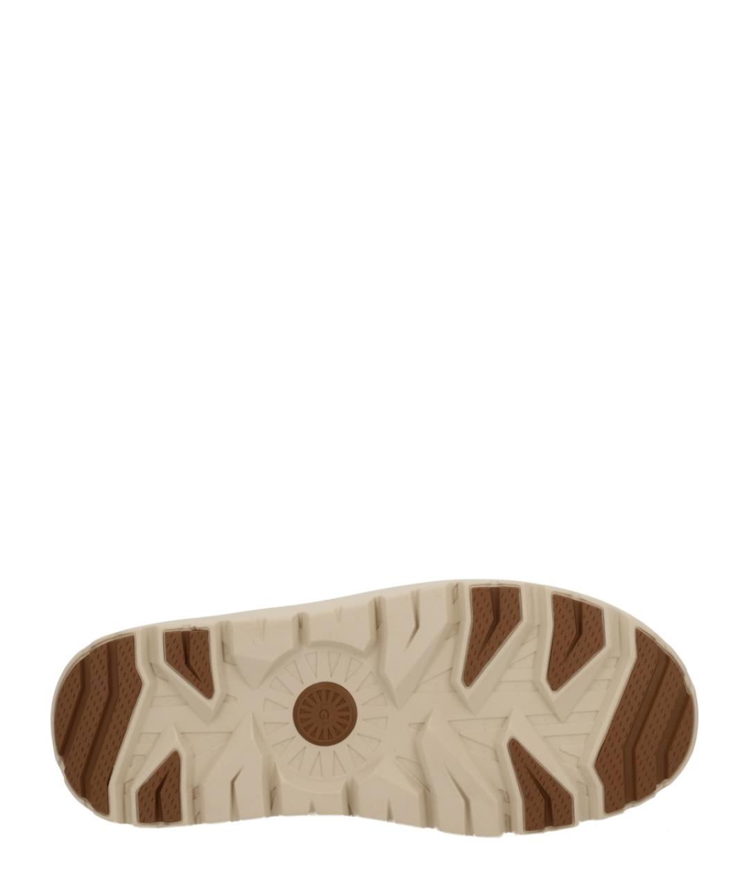 UGG AUSTRALIA Коричневые кожаные низкие ботинки, фото 6