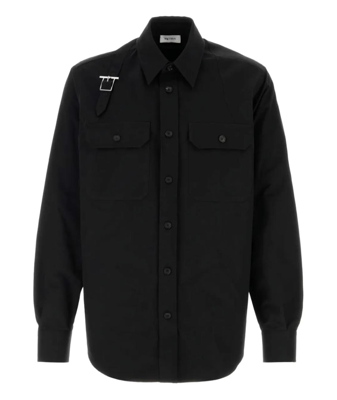 ALEXANDER MCQUEEN Черная хлопковая кэжуал рубашка, фото 1