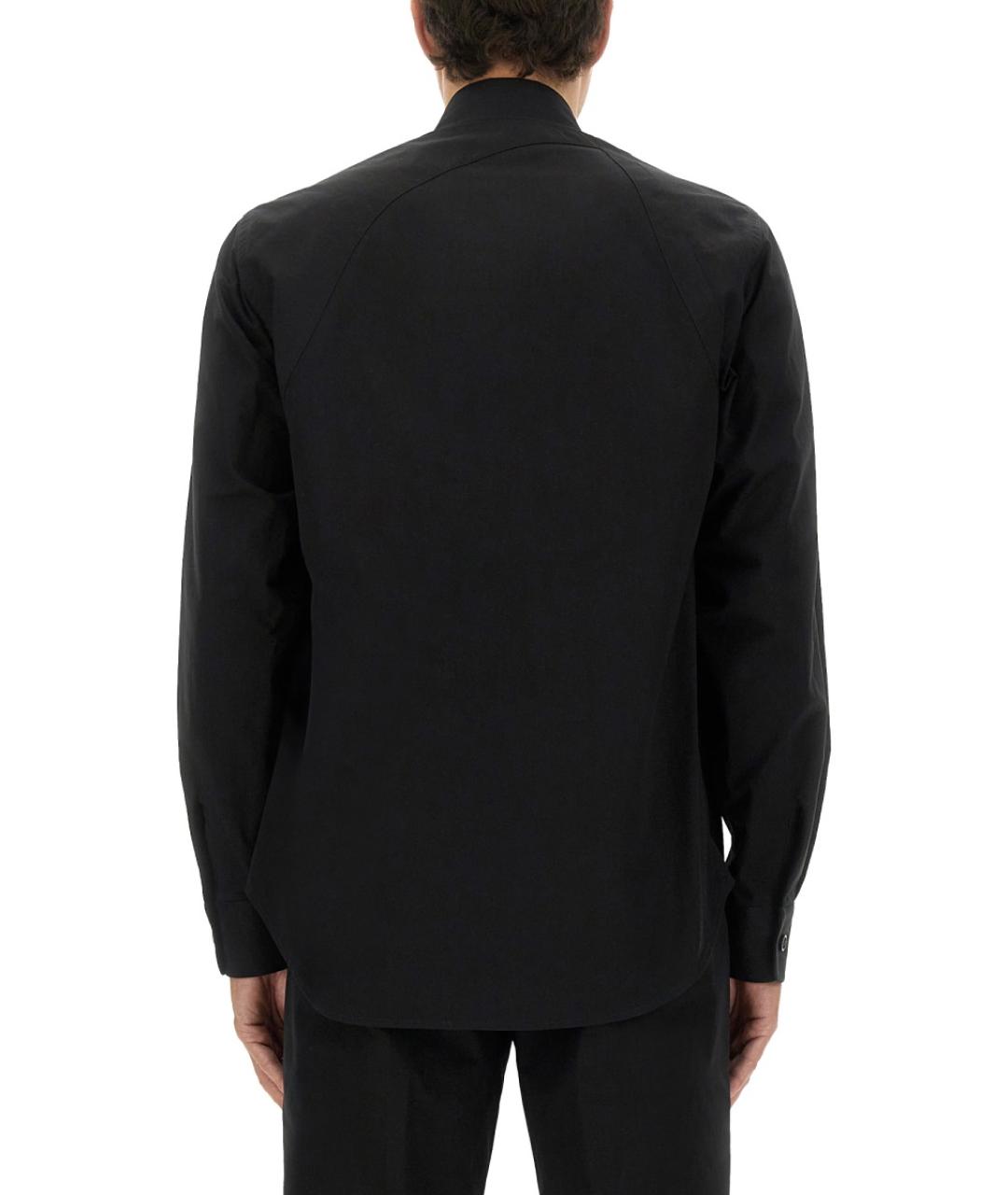 ALEXANDER MCQUEEN Черная хлопковая кэжуал рубашка, фото 4