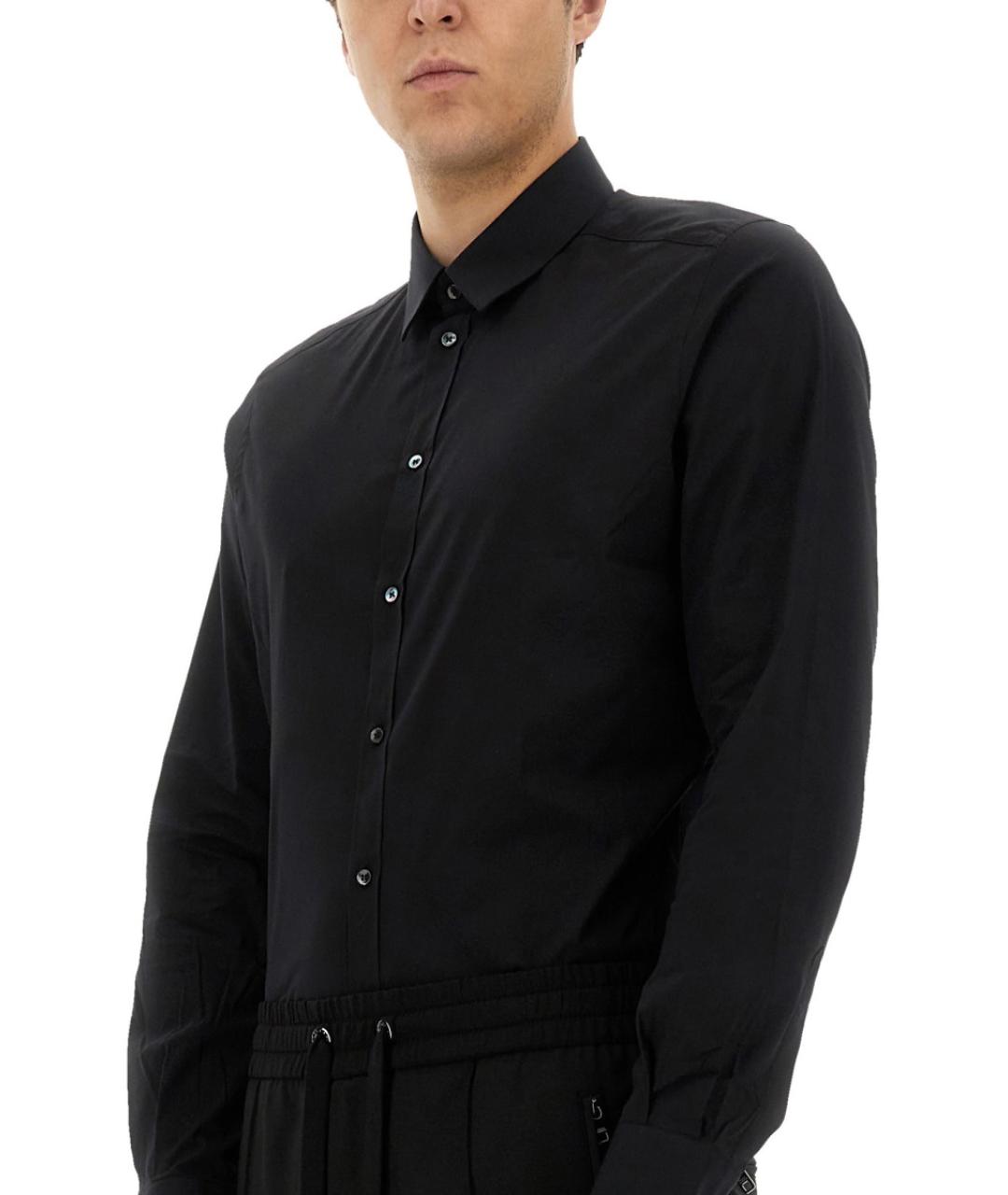 DOLCE&GABBANA Черная хлопковая кэжуал рубашка, фото 5