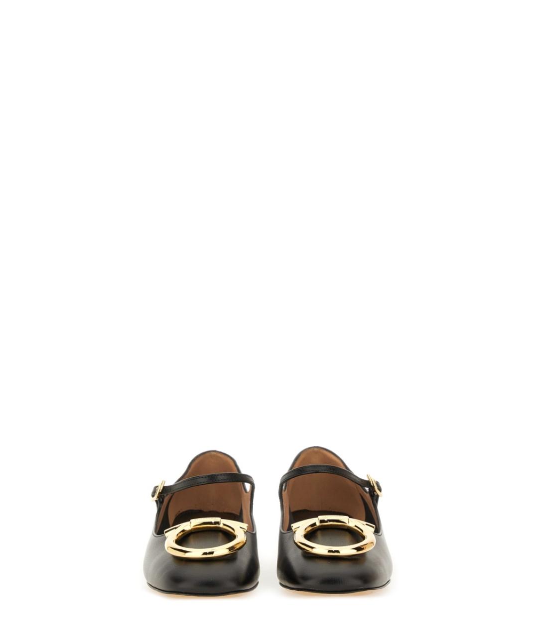 FERRAGAMO Черные кожаные туфли, фото 4