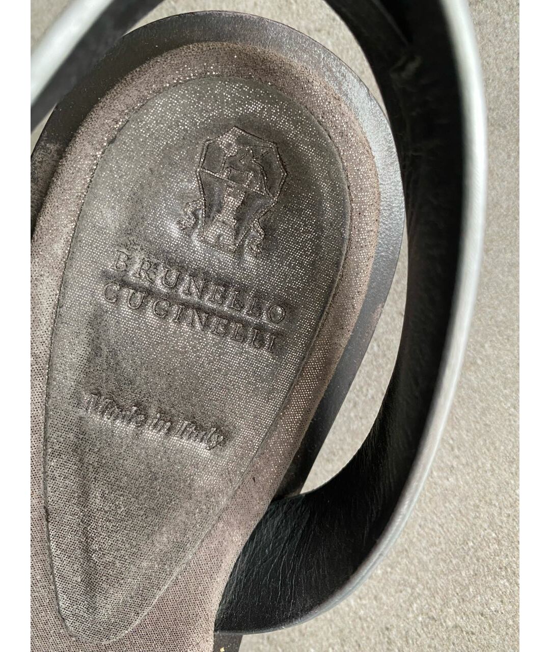 BRUNELLO CUCINELLI Серебряные кожаные сандалии, фото 6