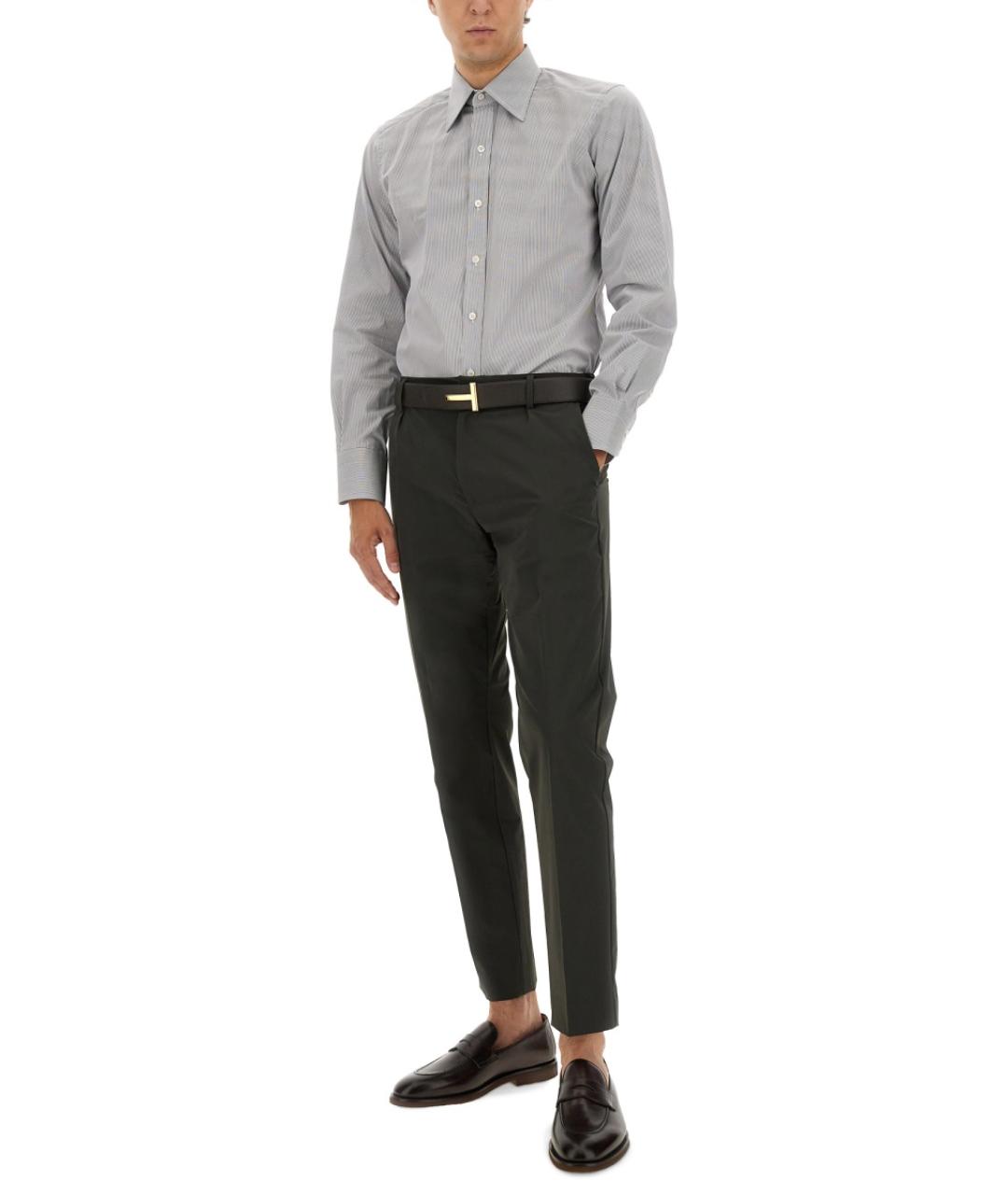 TOM FORD Серая хлопковая кэжуал рубашка, фото 2