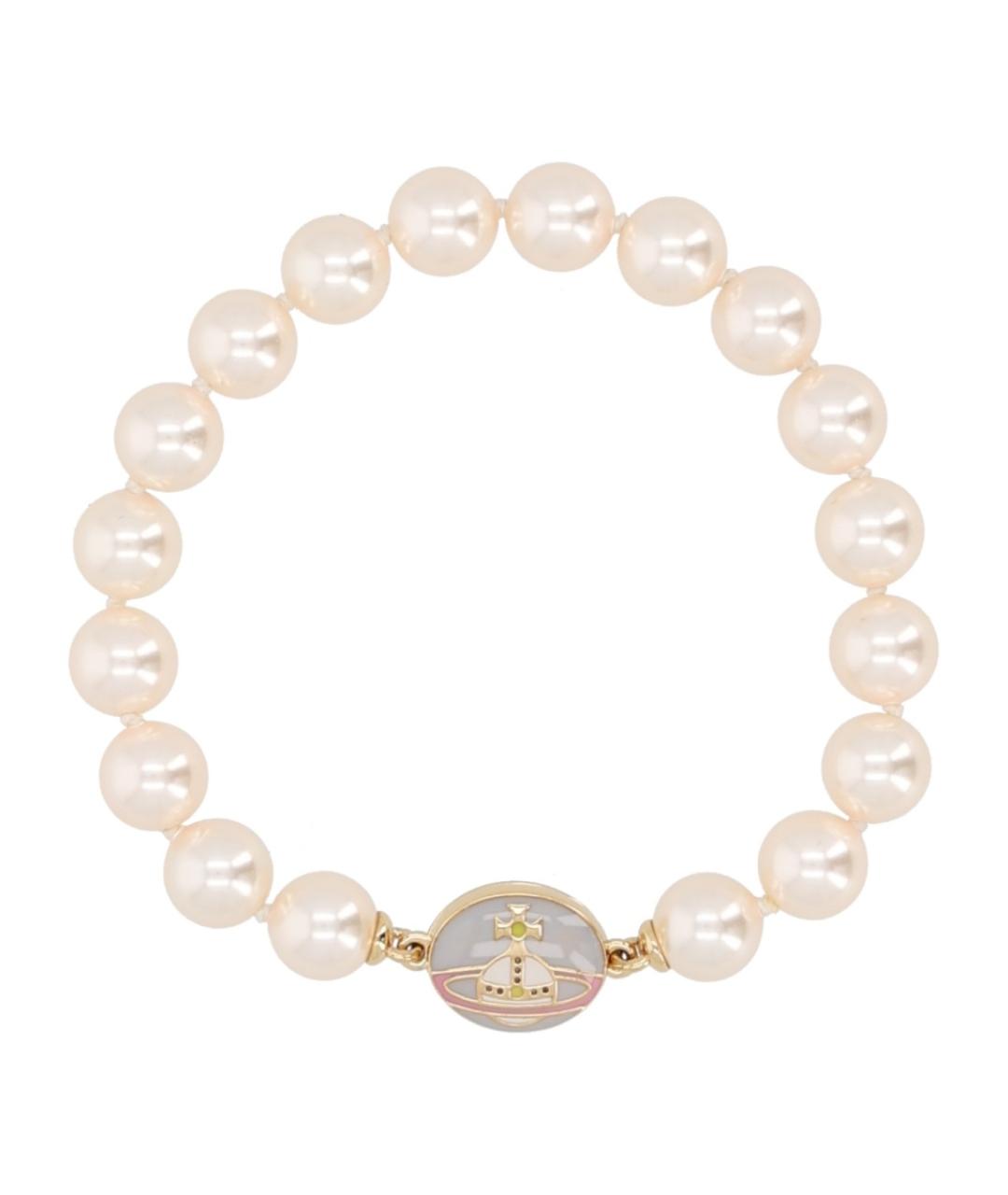 VIVIENNE WESTWOOD Белый латунный браслет, фото 2