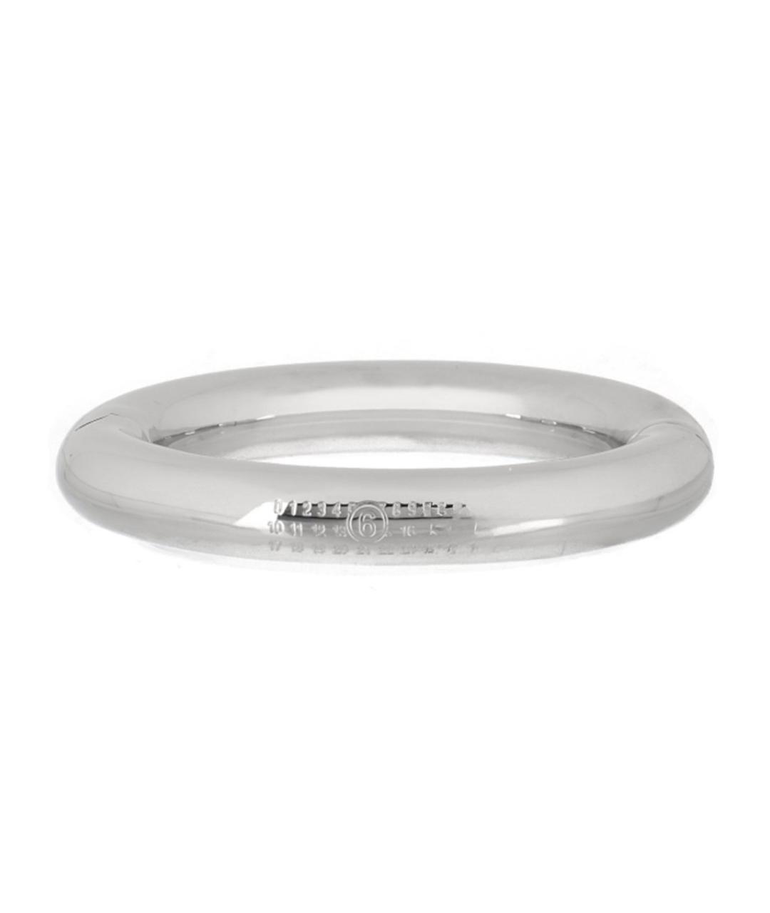 MM6 MAISON MARGIELA Серебрянный металлический браслет, фото 1