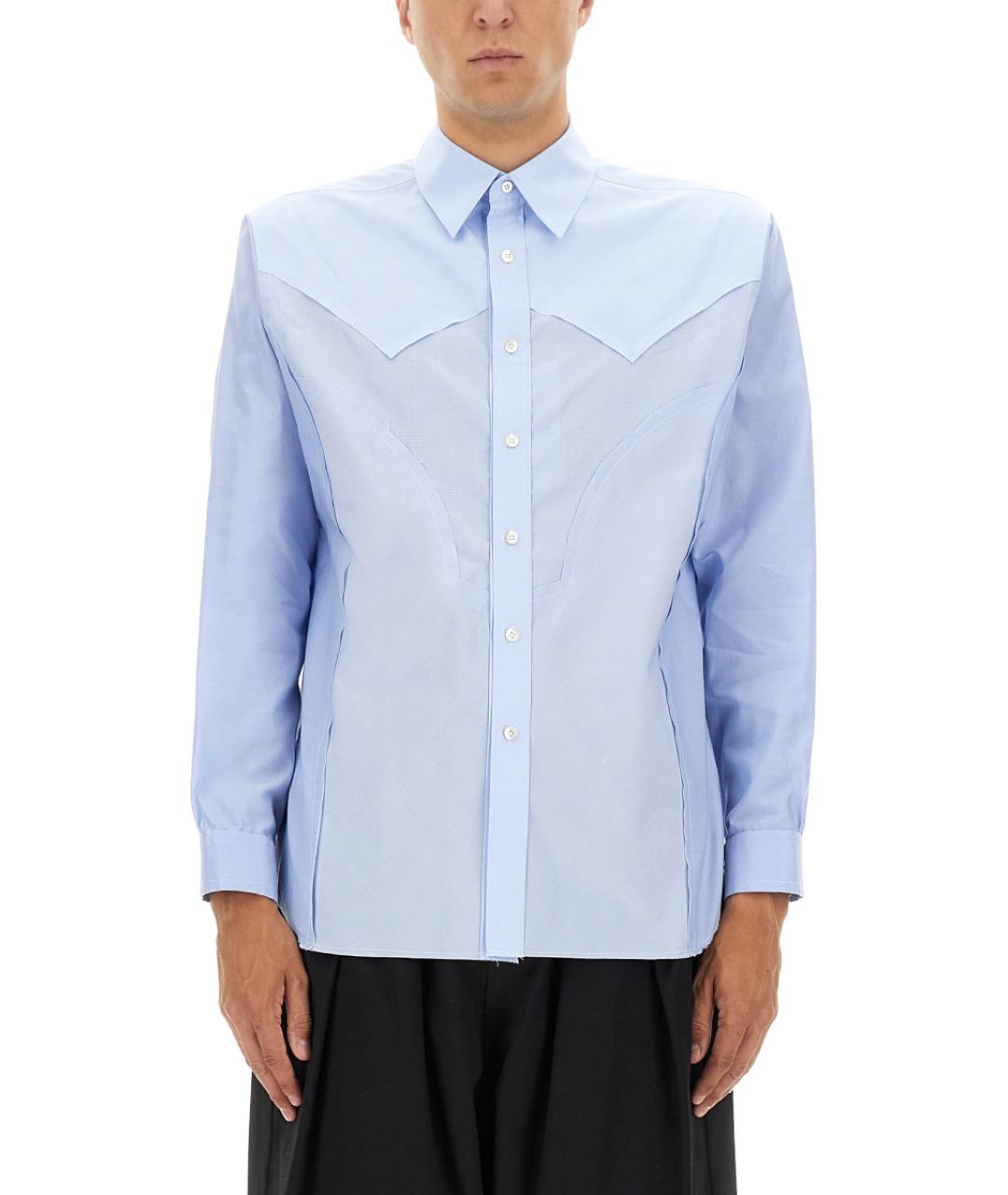 MAISON MARGIELA Голубая хлопковая кэжуал рубашка, фото 2